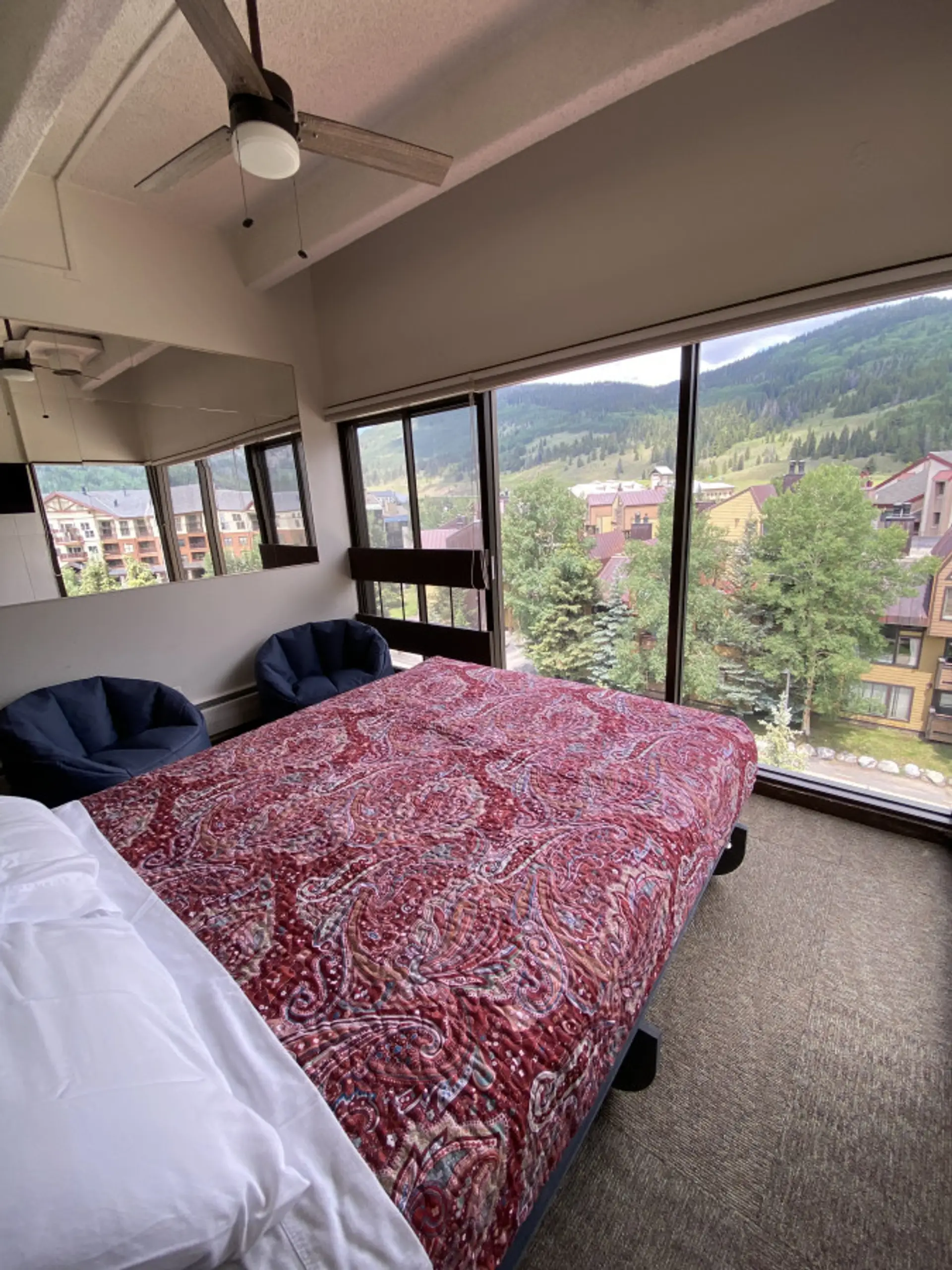 views up the valley from your Murphy bed