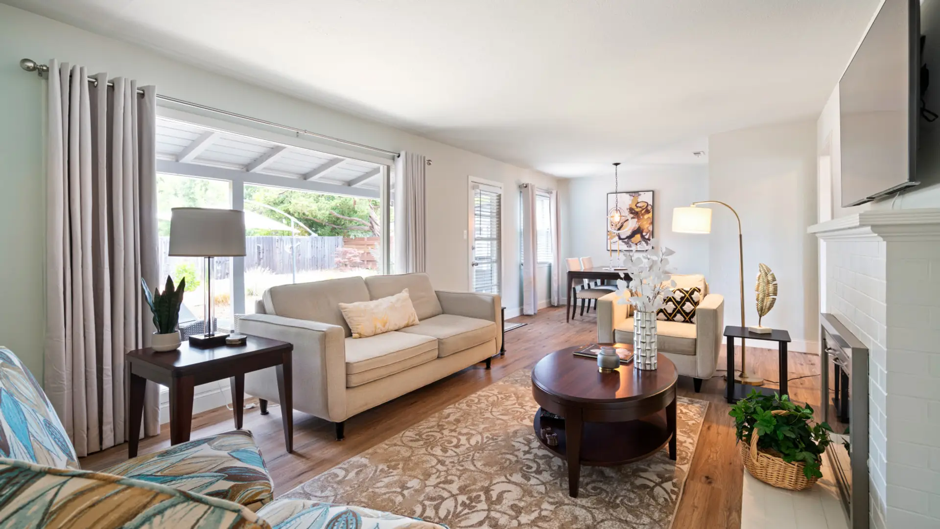 Cozy up and watch your favorite movie in the living room!