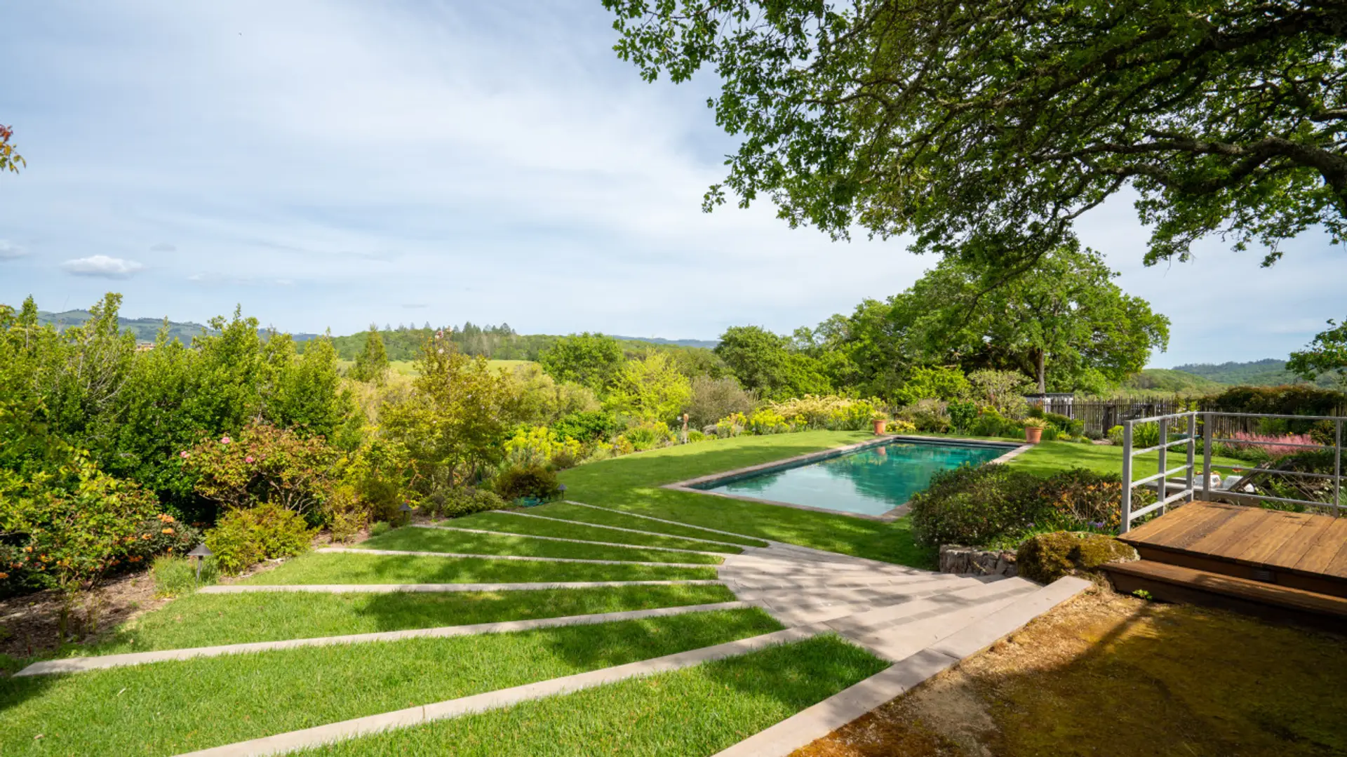 Enjoy a walk of the property down to the pool