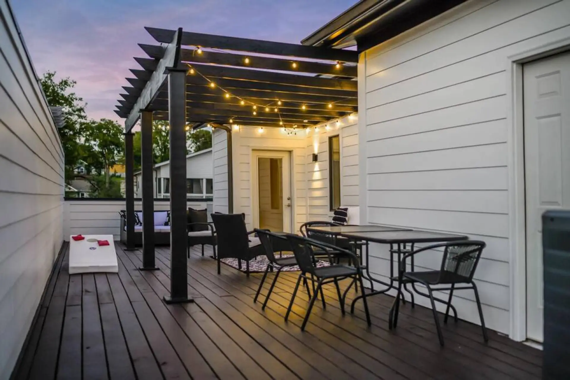 Play a round of corn hole, or just enjoy the breathtaking sunsets.