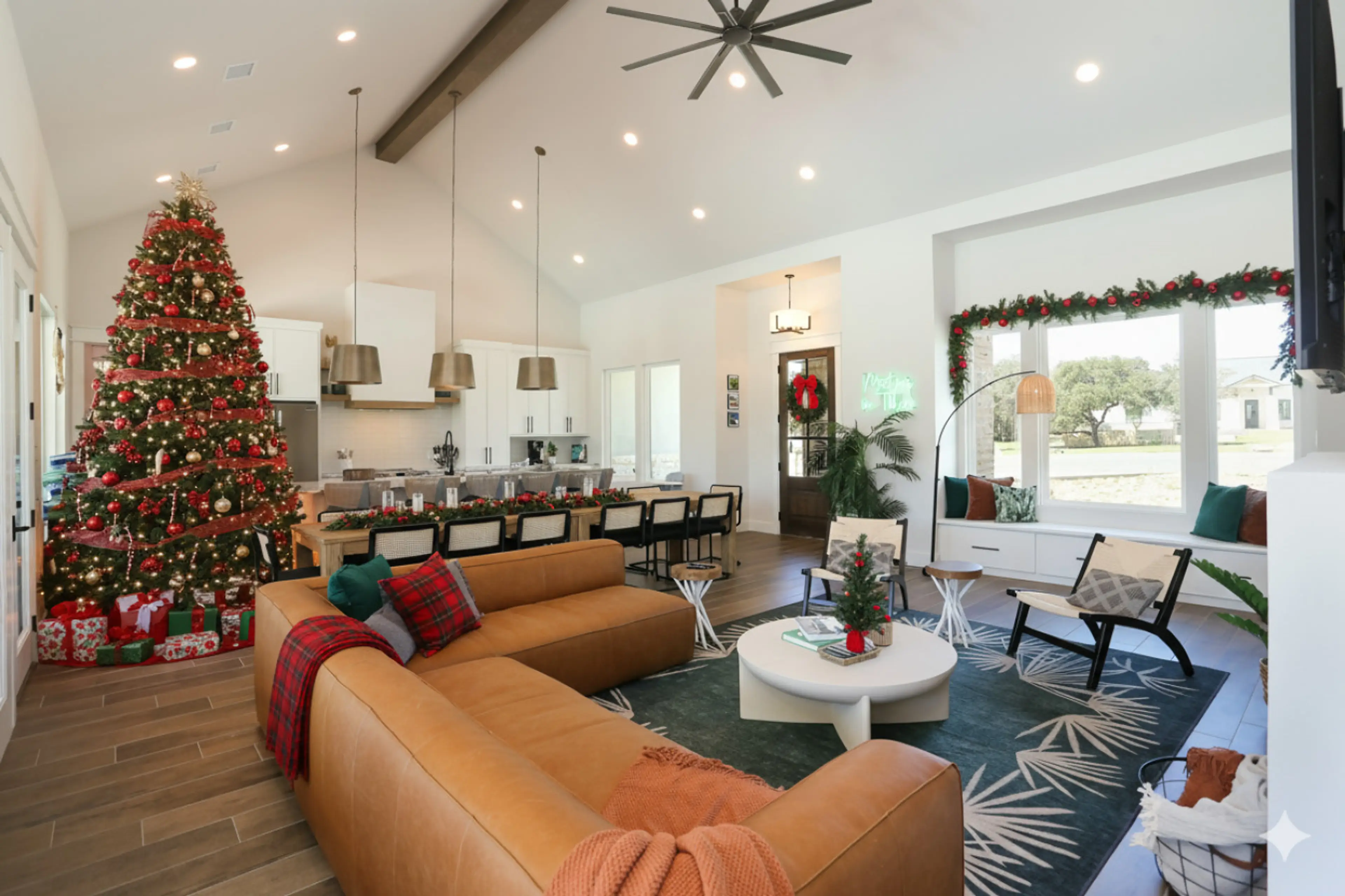 Celebrate the season in style! A cozy retreat that feels like Christmas the moment you walk in.