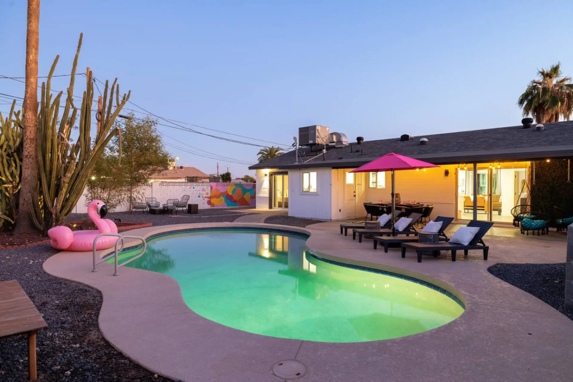 Relax in style by the *heated pool and unwind on one of the chaise lounges. Perfect for soaking up the Arizona sun!