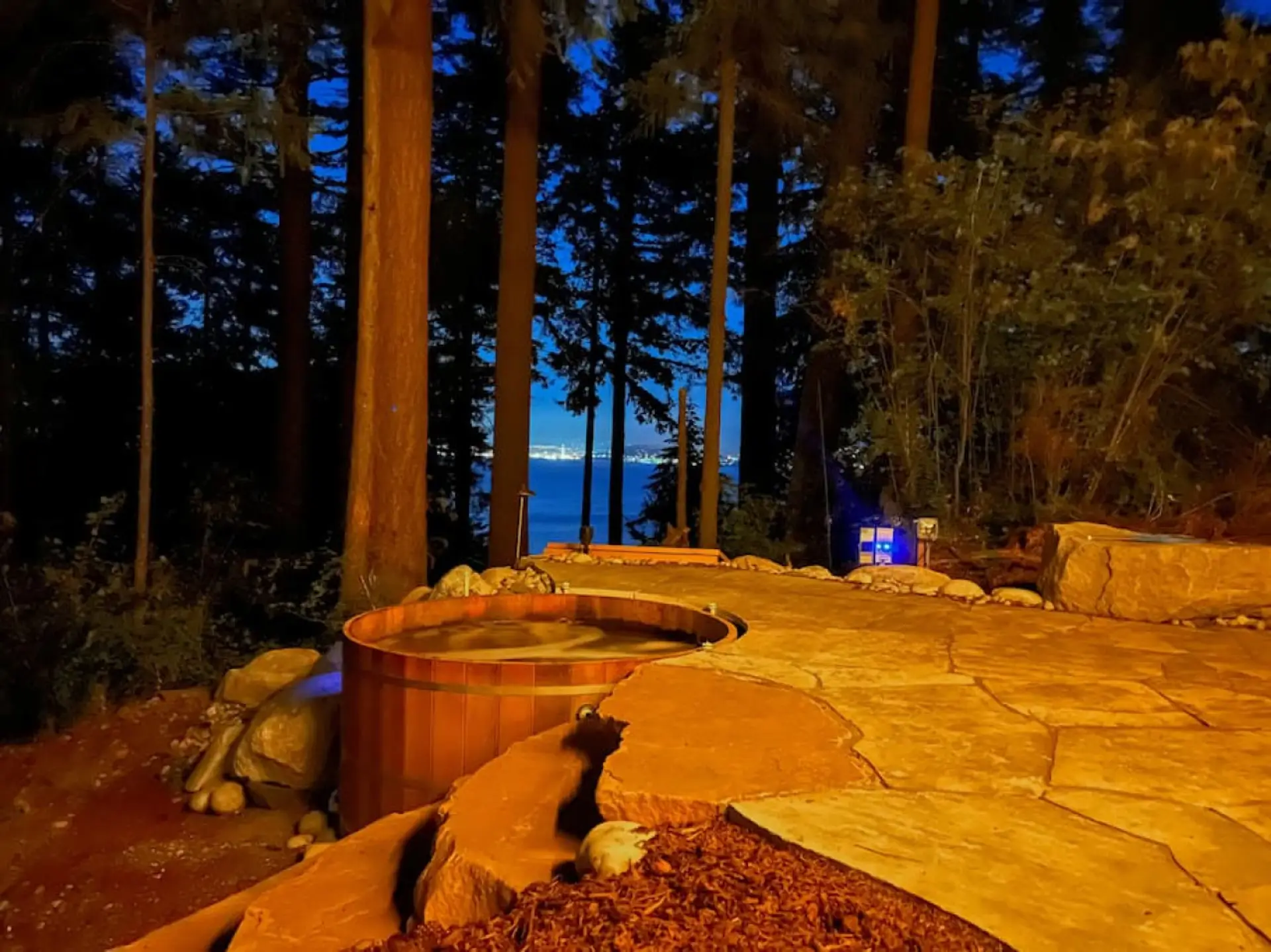 Enjoy a warm and welcoming hot tub at the end of a lovely day