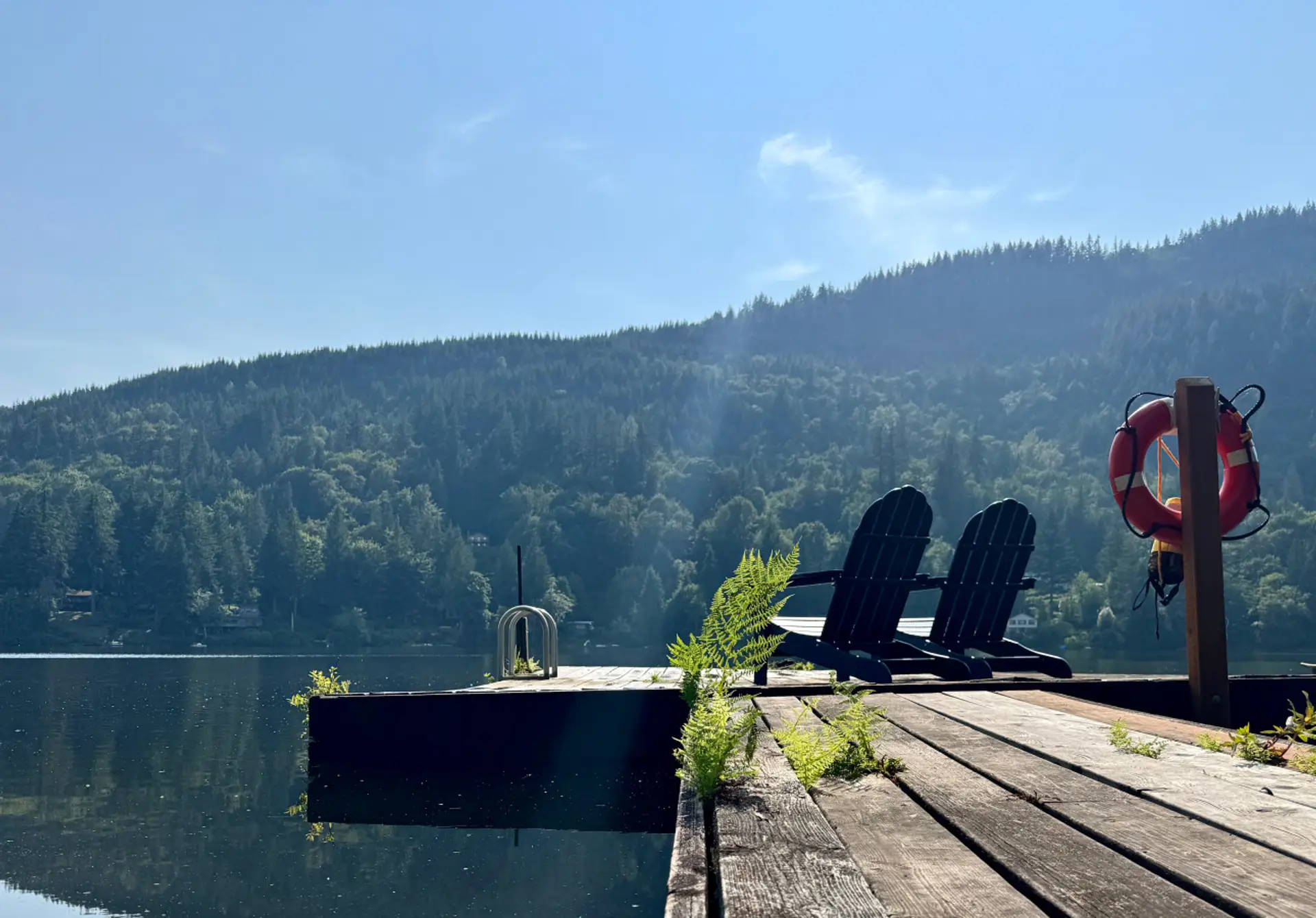 Enjoy coffee, an afternoon, or fishing off the dock (bring your own rod.)