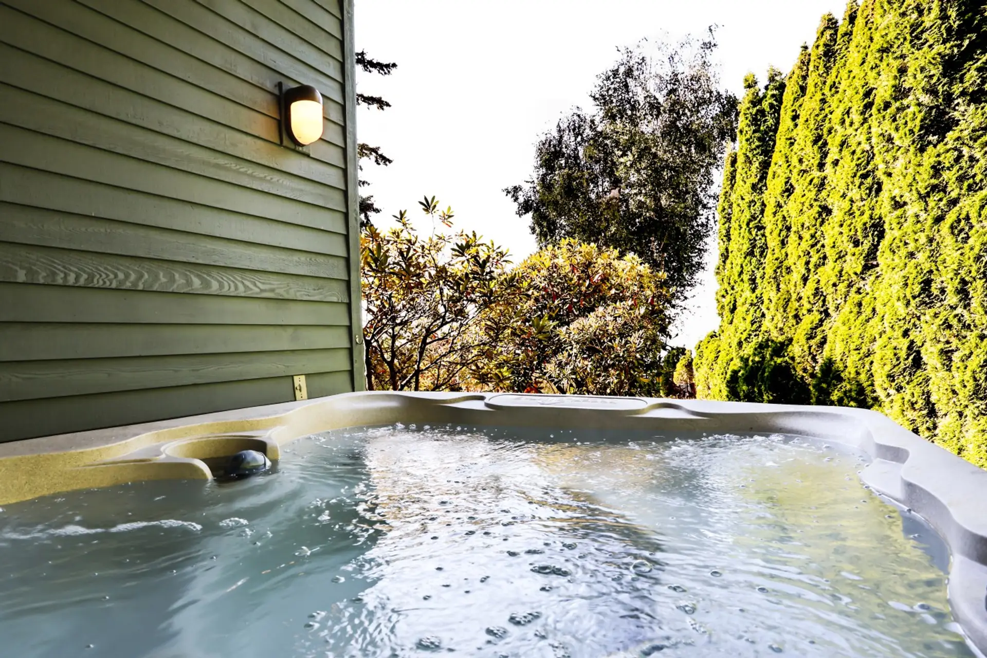 Outside Hot Tub in a Covered Area