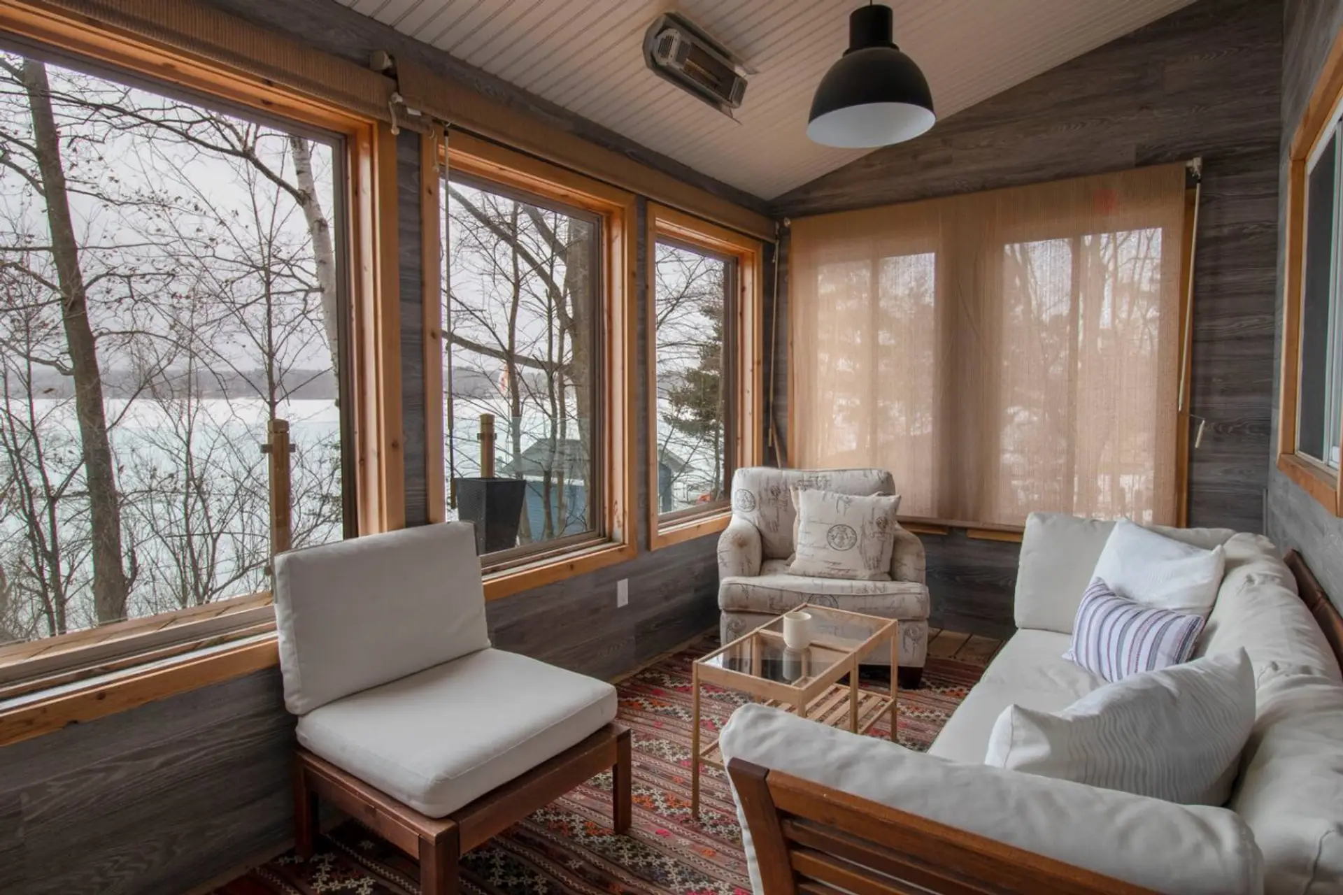 Enclosed Sunroom with Lake Views