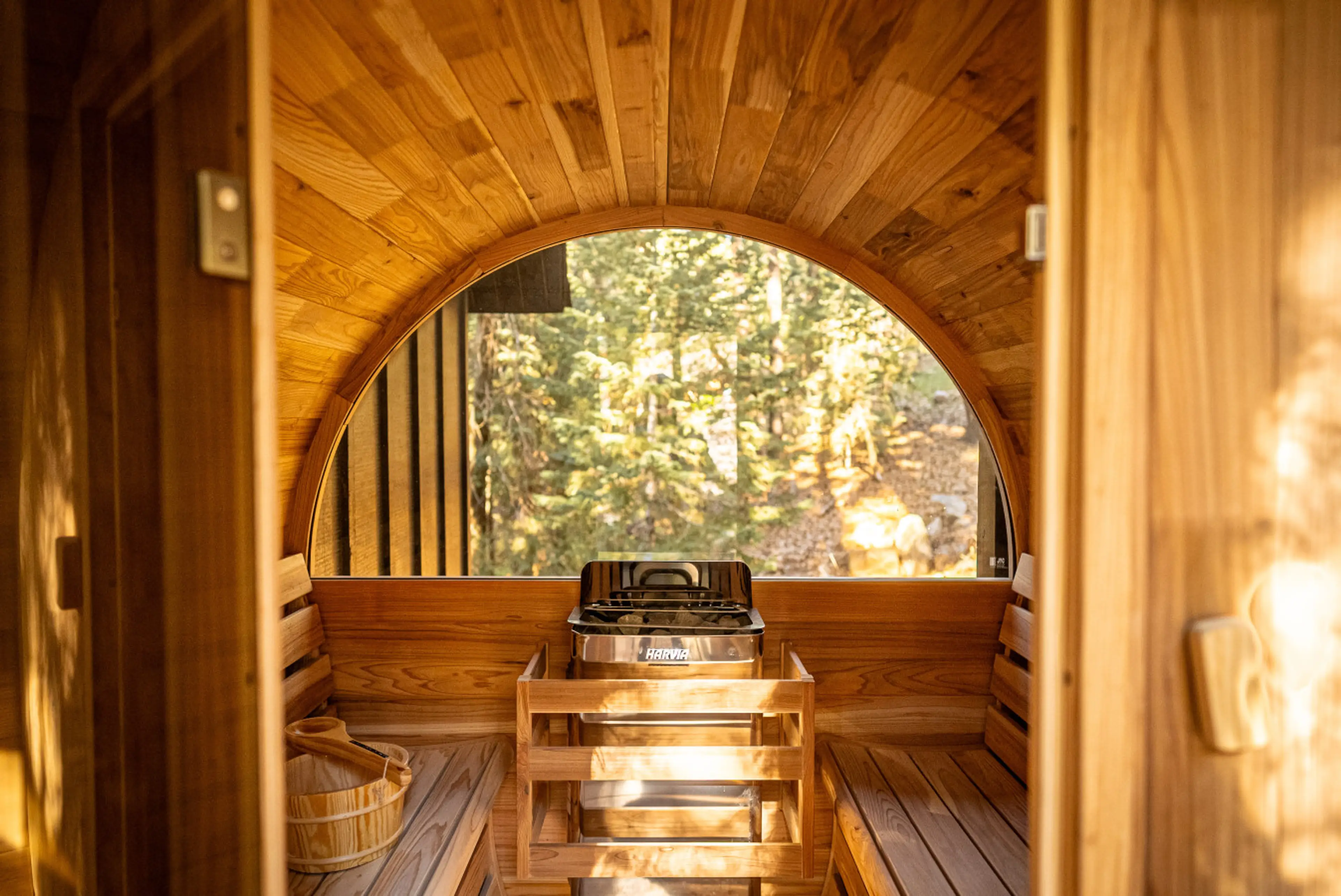 Relax and sweat away your worries in our brand new Barrel Sauna.