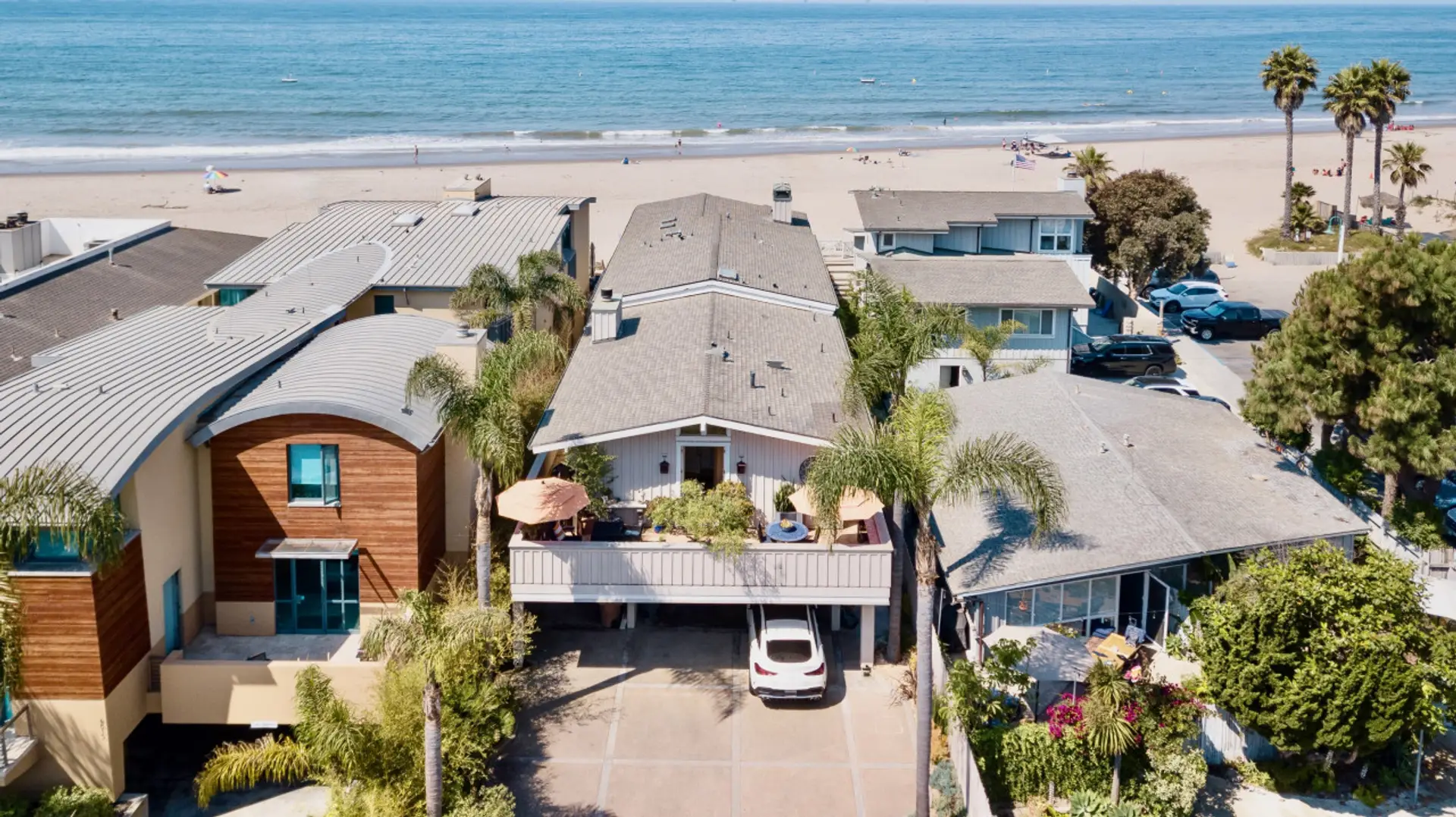Steps from the beach, the Seaside Sanctuary is the mountain side unit of beachfront property.