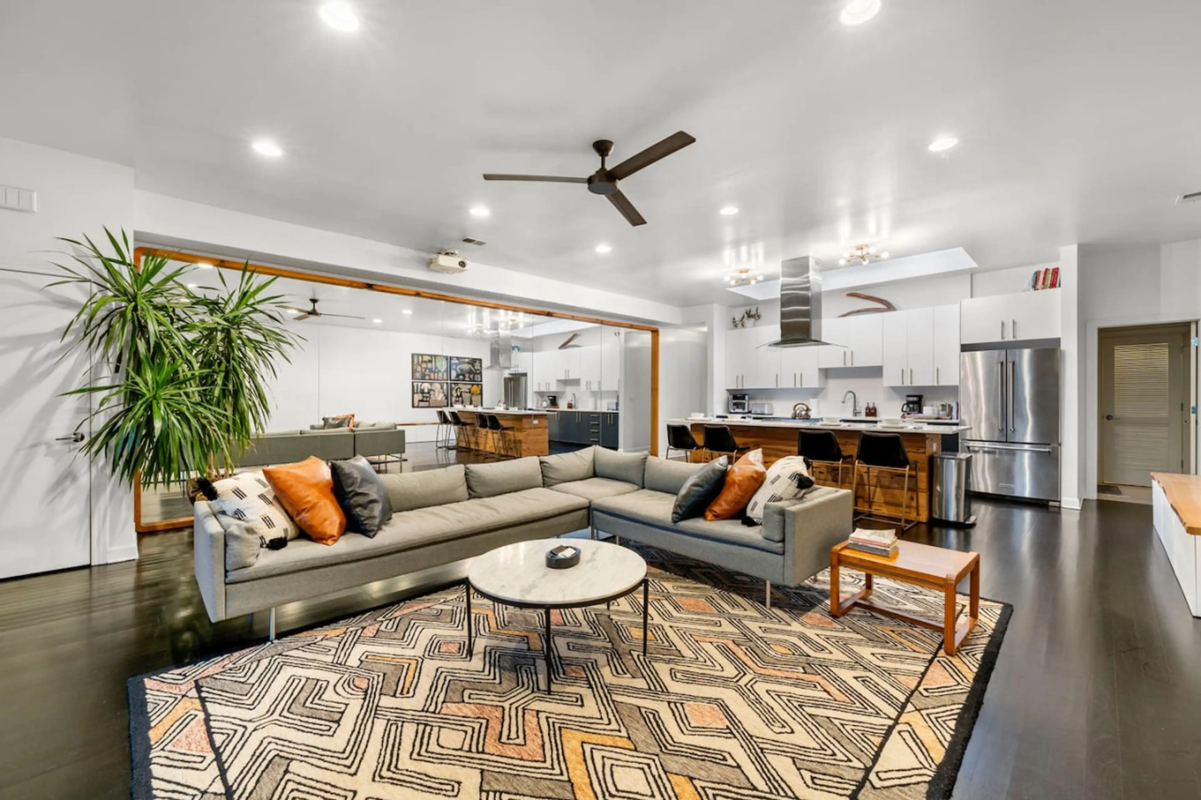 Step into our open living space, bathed in soft natural light, offering view of the private patio. A tranquil escape where indoor comfort meets the allure of the outdoors, creating a perfect haven for relaxation