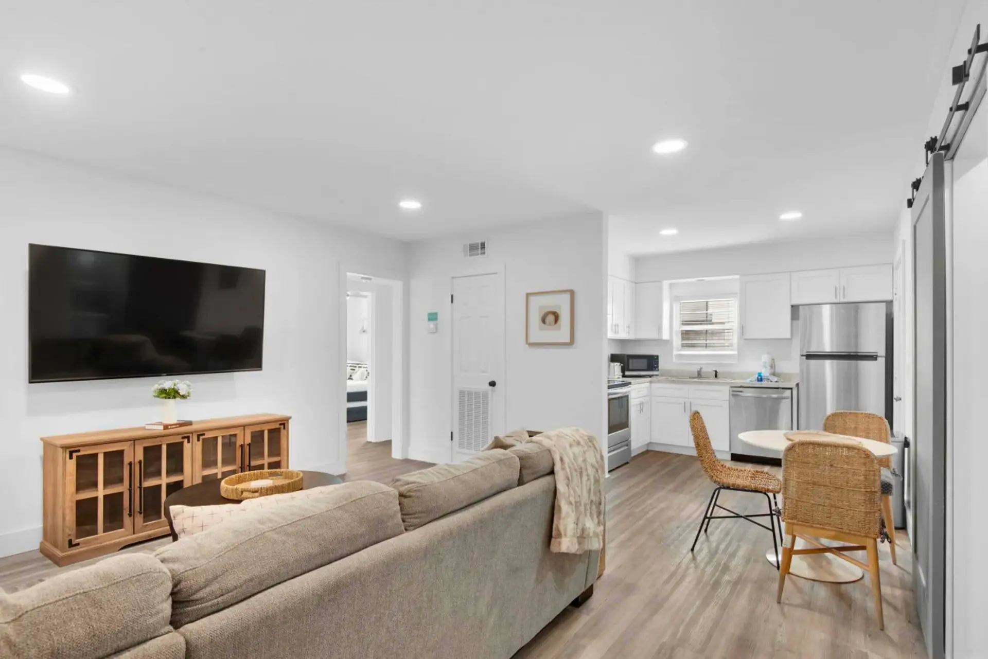 Enjoy the Smart TV in this spacious living space