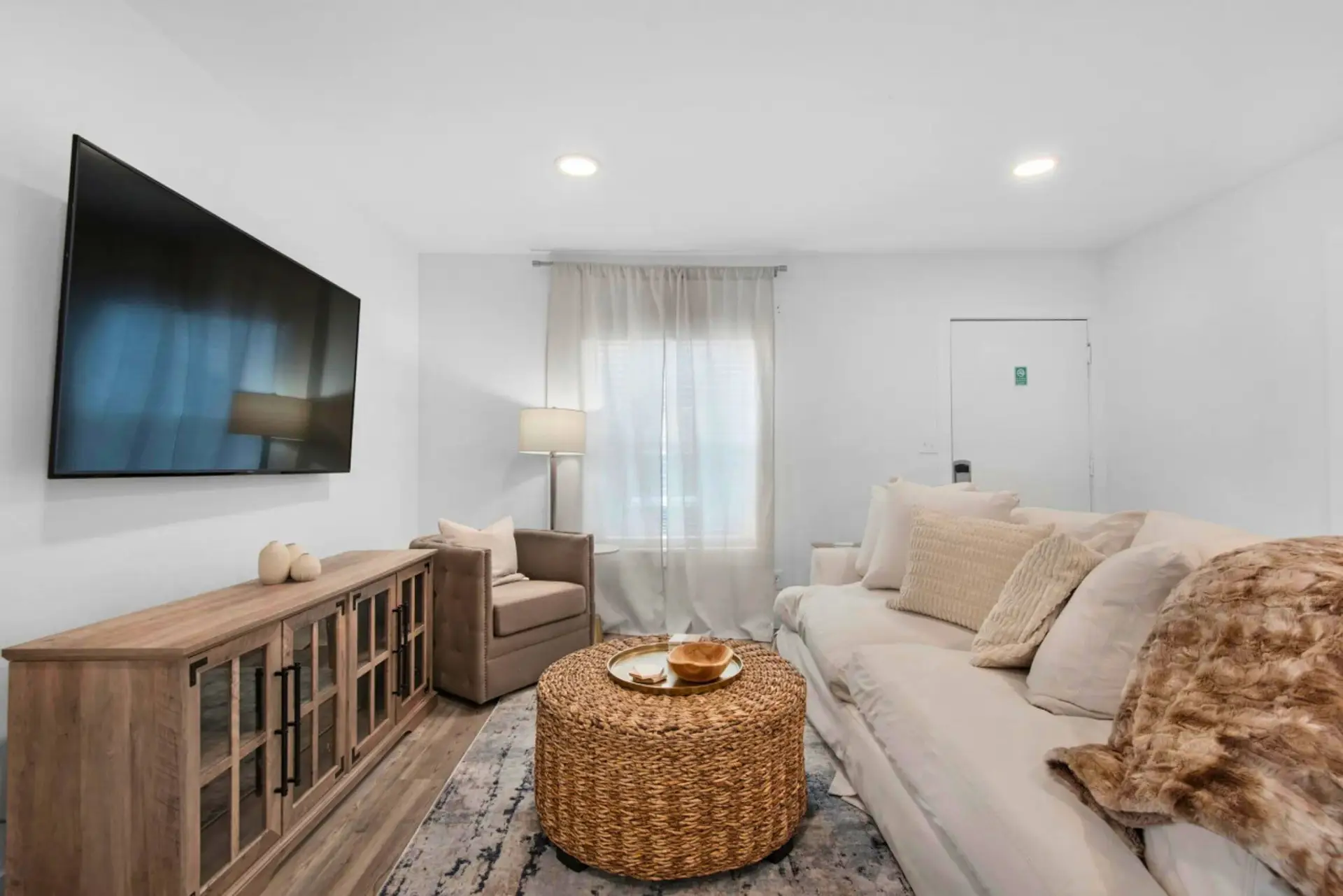 Enjoy the Smart TV in this spacious living space