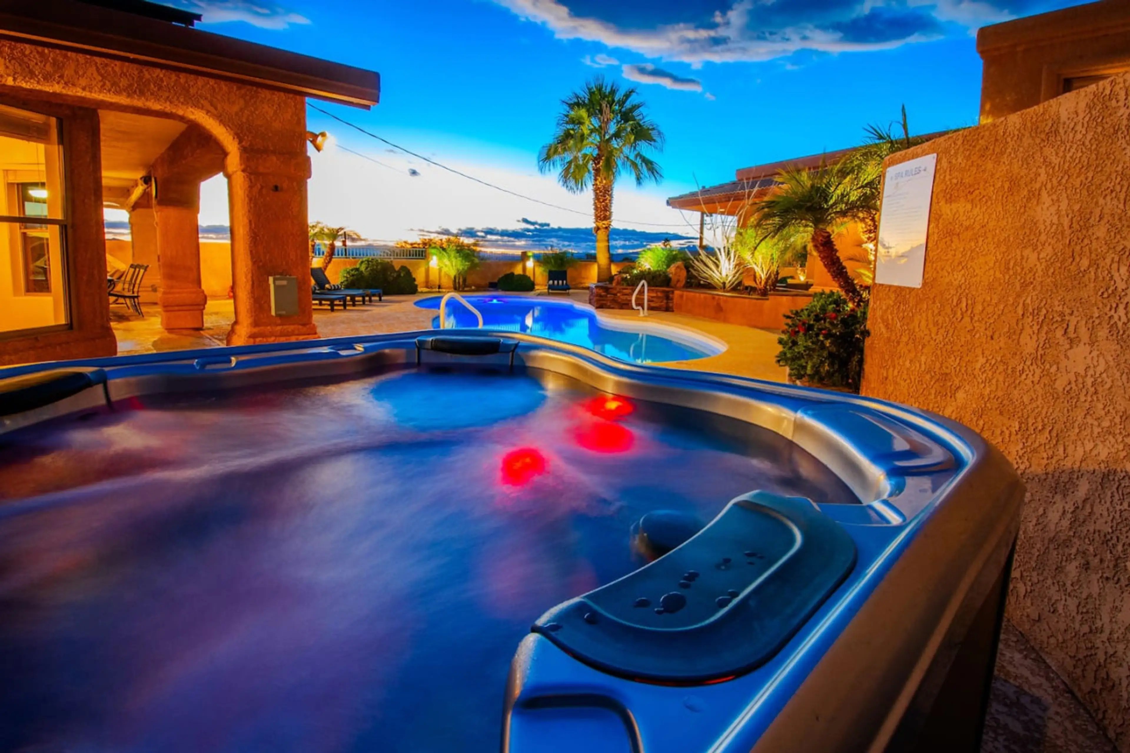 Hot Tub Overlooking the Pool.
