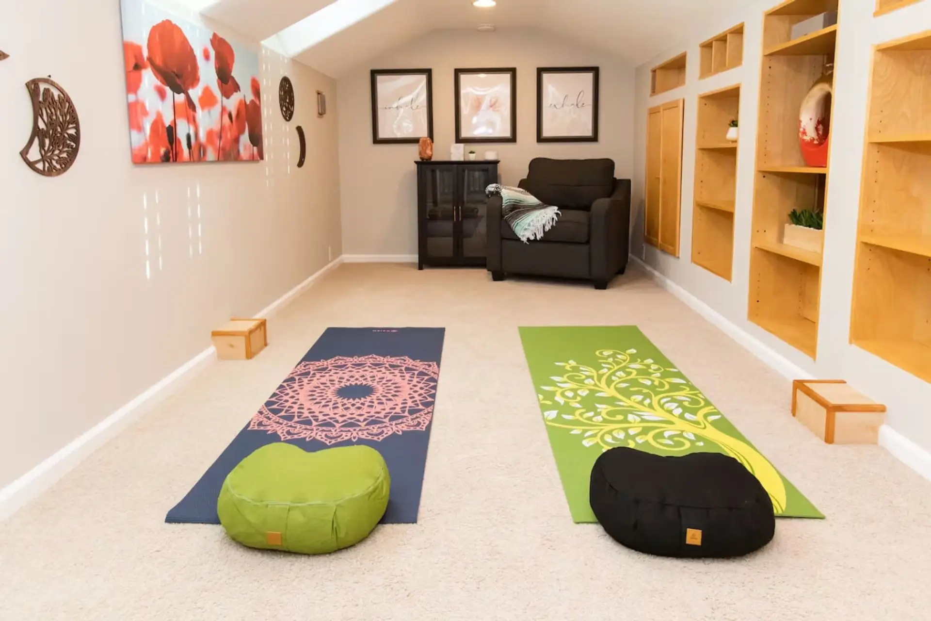 Unwind your body and ignite your creativity in this thoughtfully designed theme room.