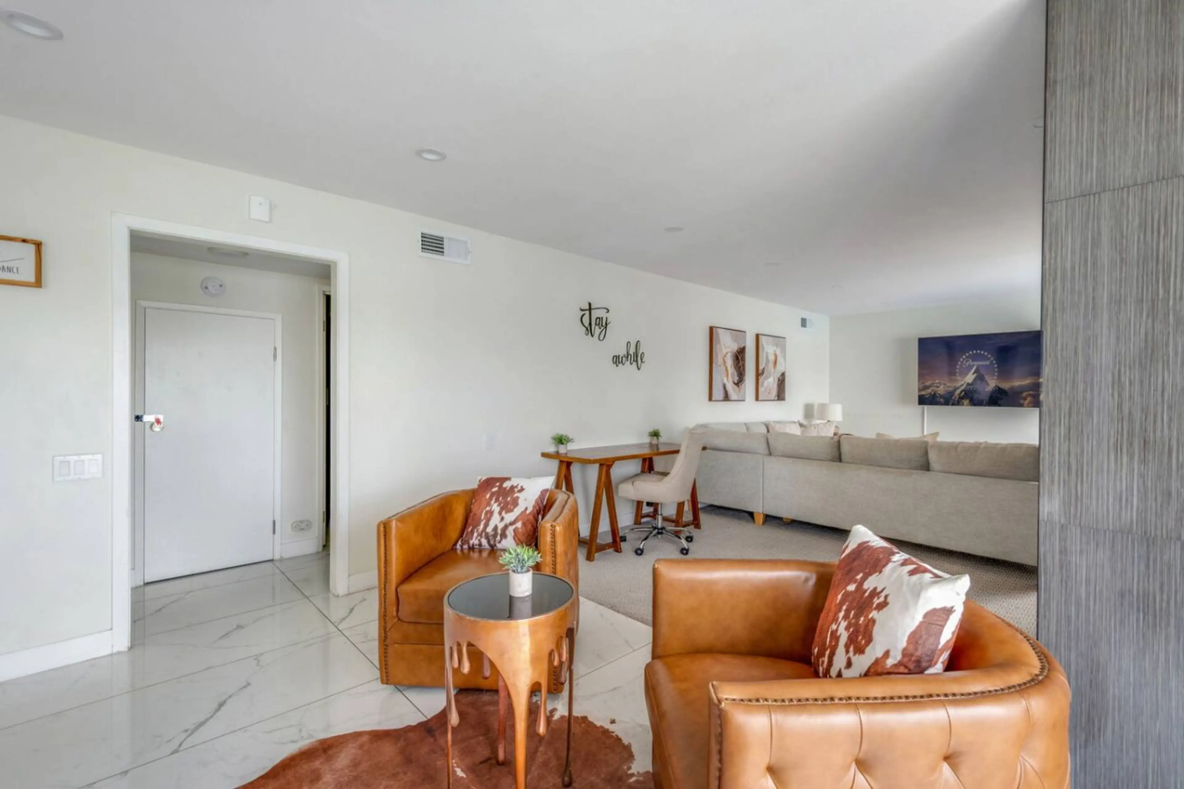 Step into style — this cozy corner blends modern comfort with a touch of mid-century charm.