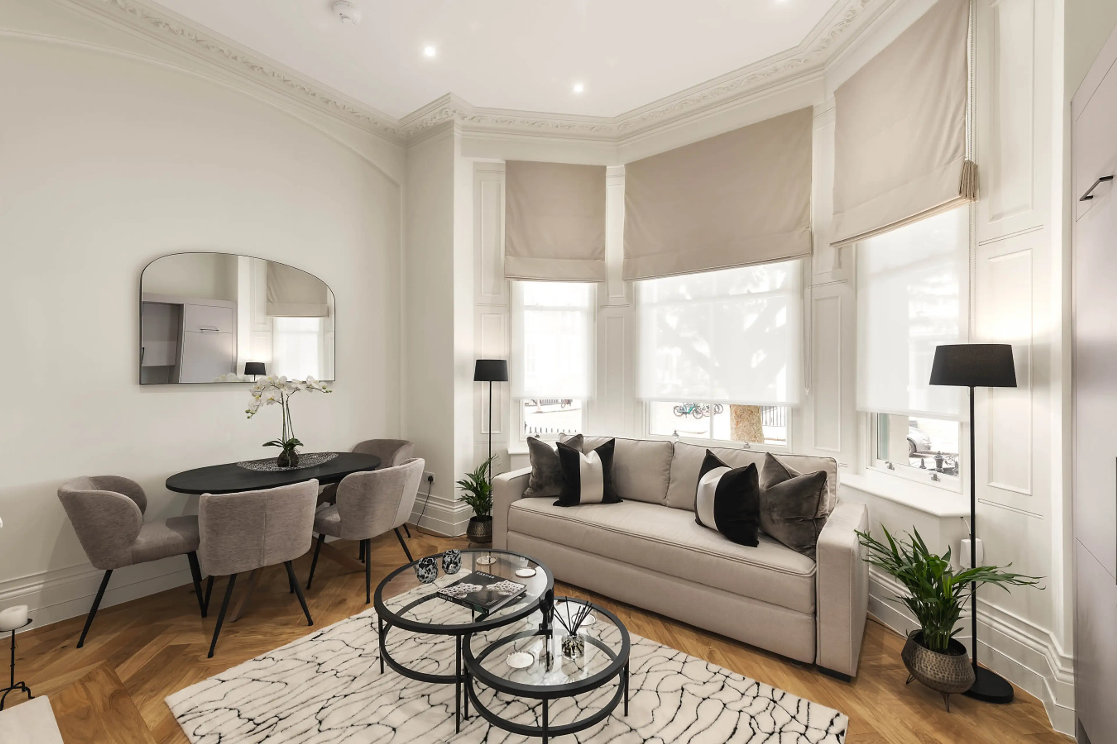 Living Room - King Size Sofa Bed, Smart TV, Dining Area