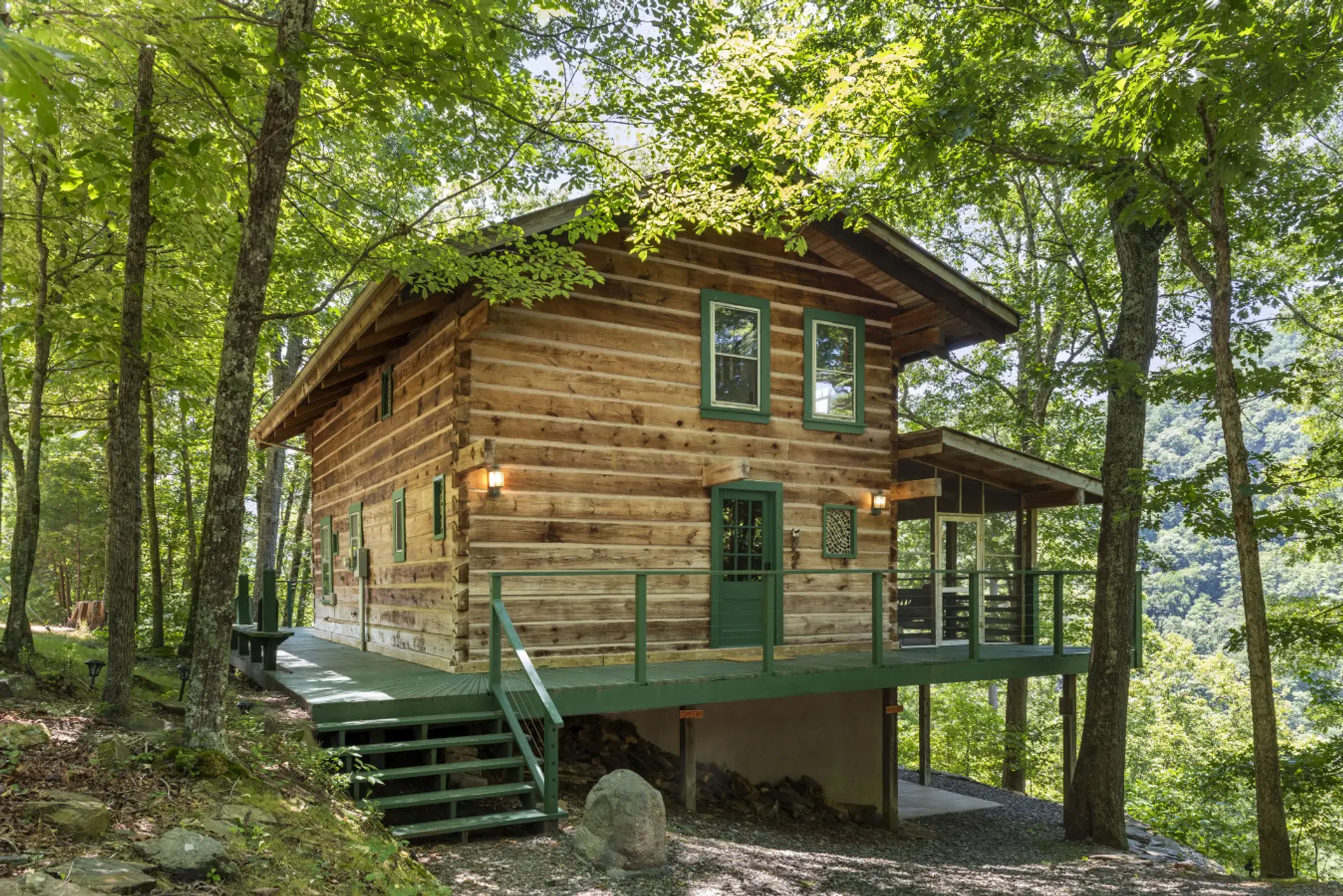 Front View of Grandpa Dans Cabin