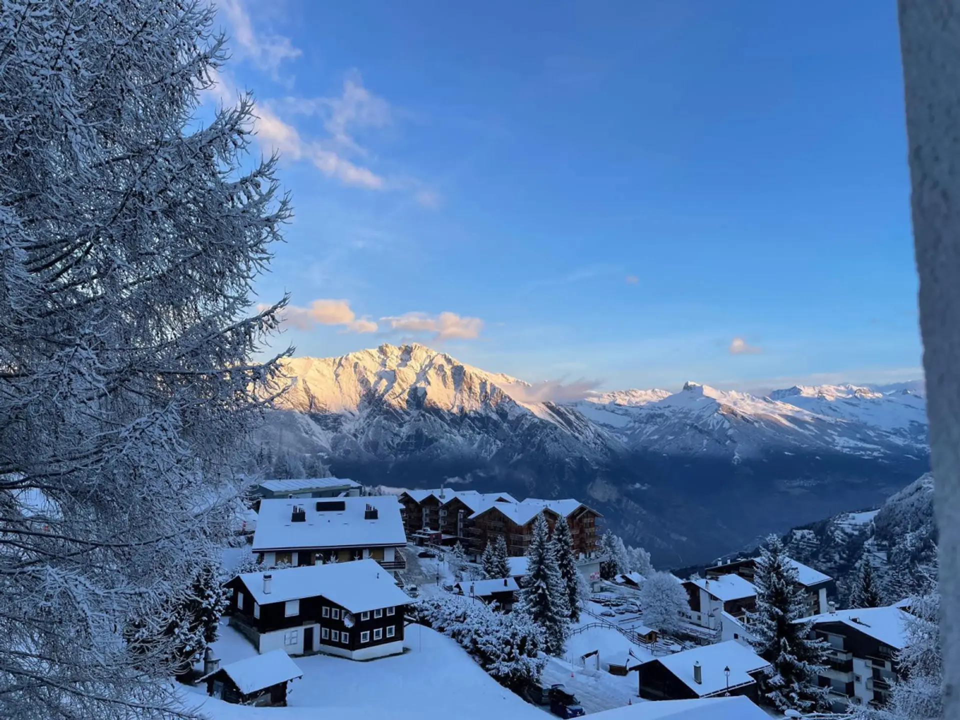 View of the Valais and Bernese Alps