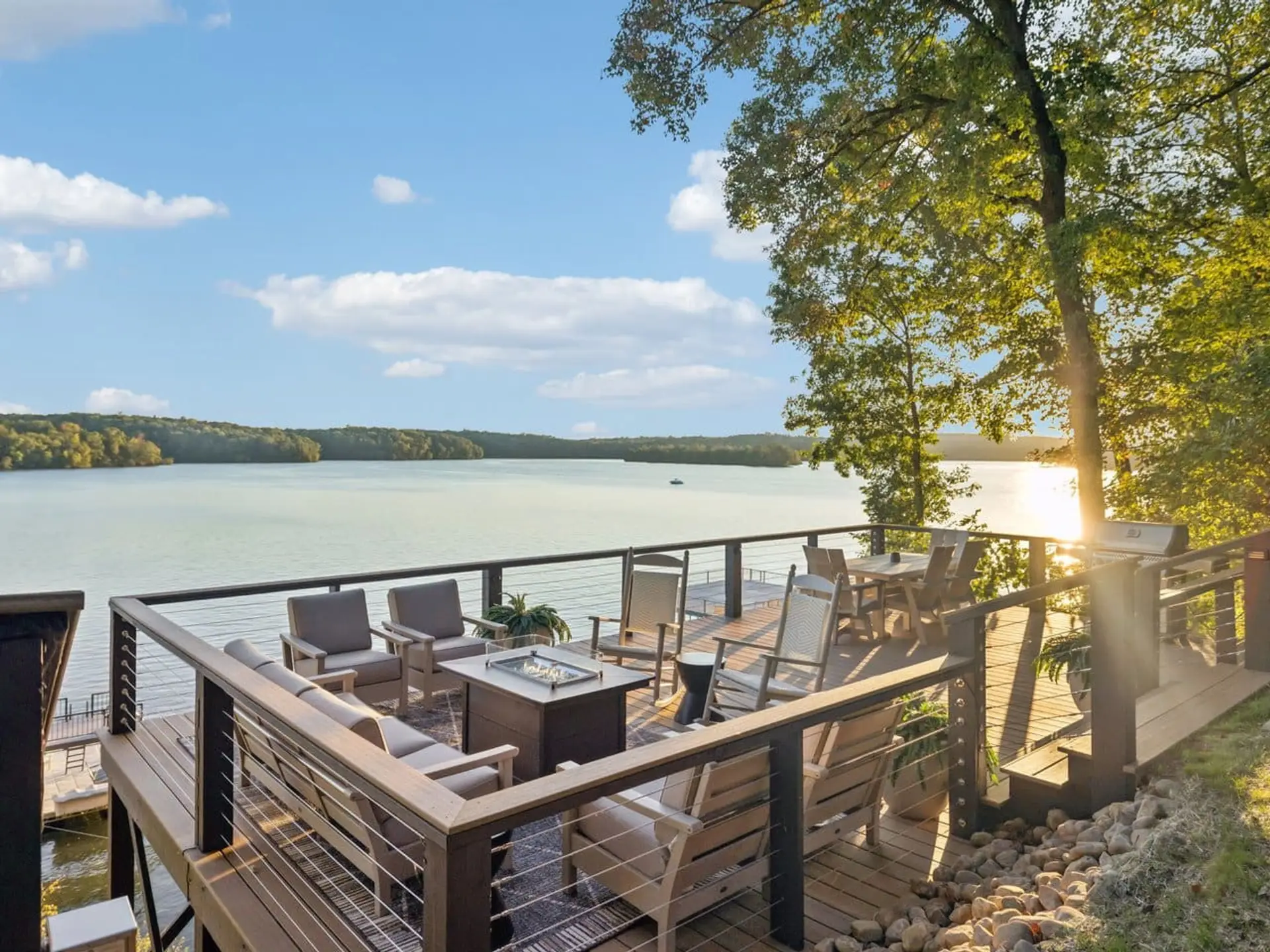 Hangout on the infinity deck and watch the boats go by while you relax