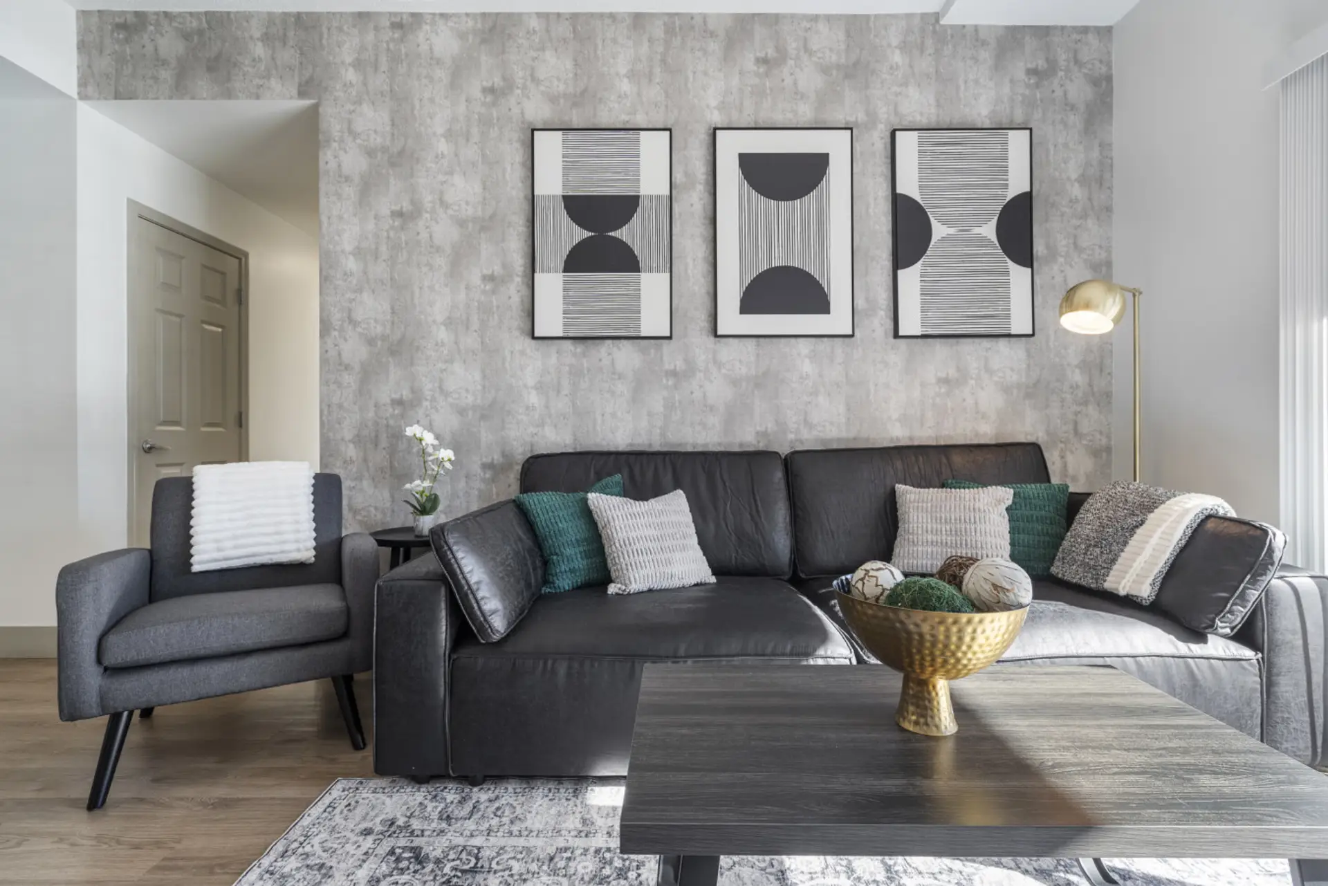 Unwind in the spacious living area complete with a comfy couch to relax after a long day exploring the city!