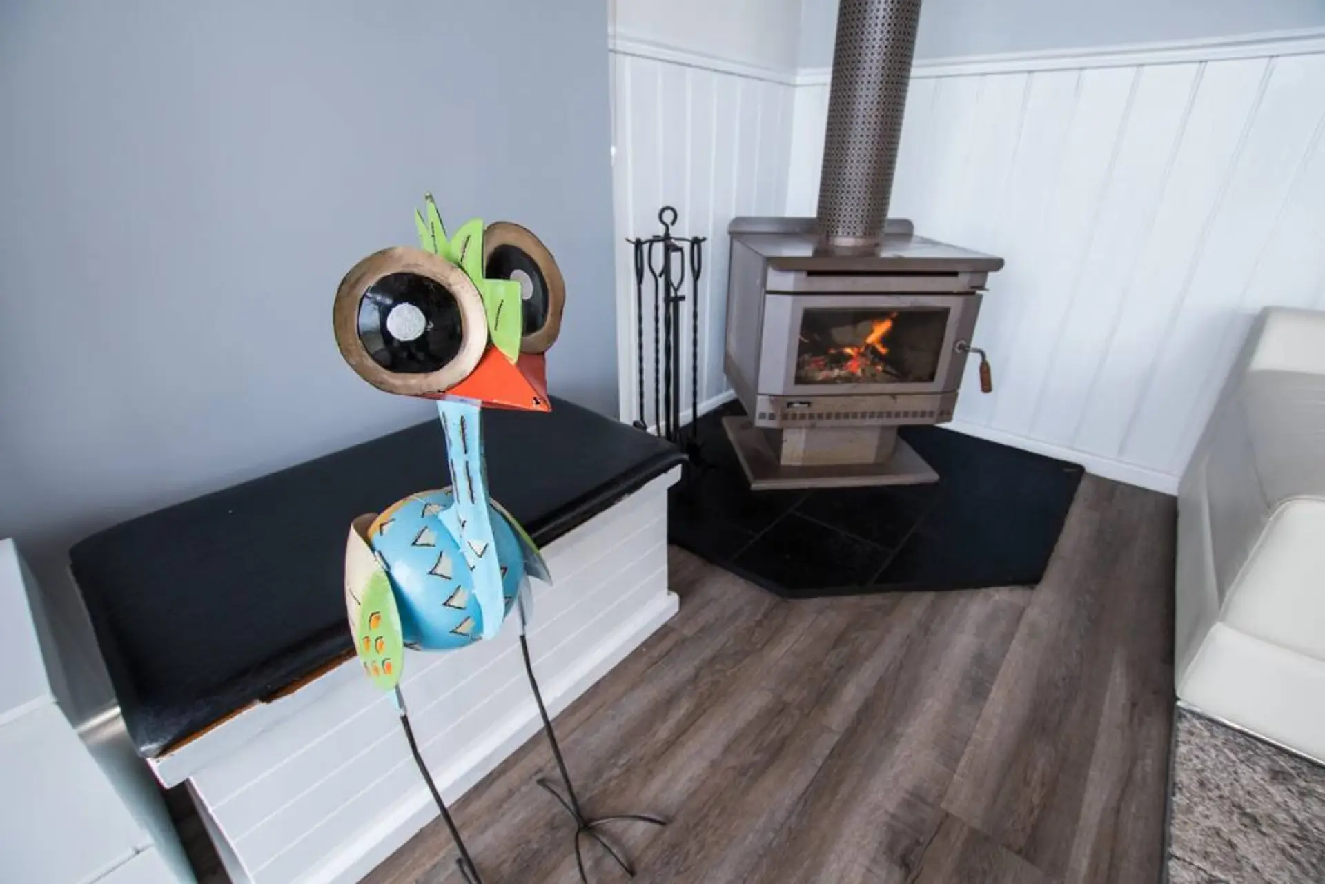 Wood log fire, wood provided