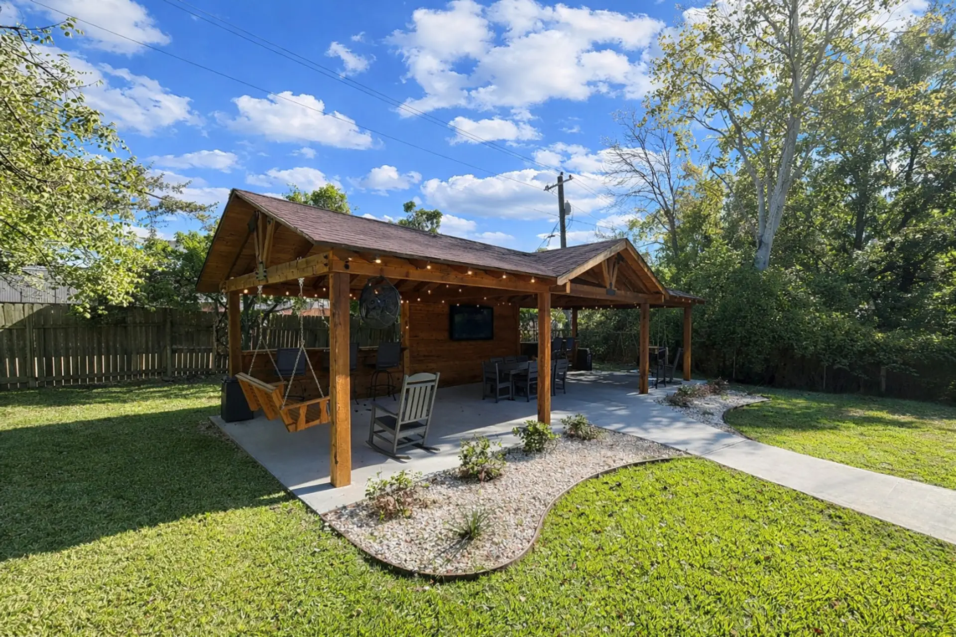A beautiful spacious event pavilion with grill