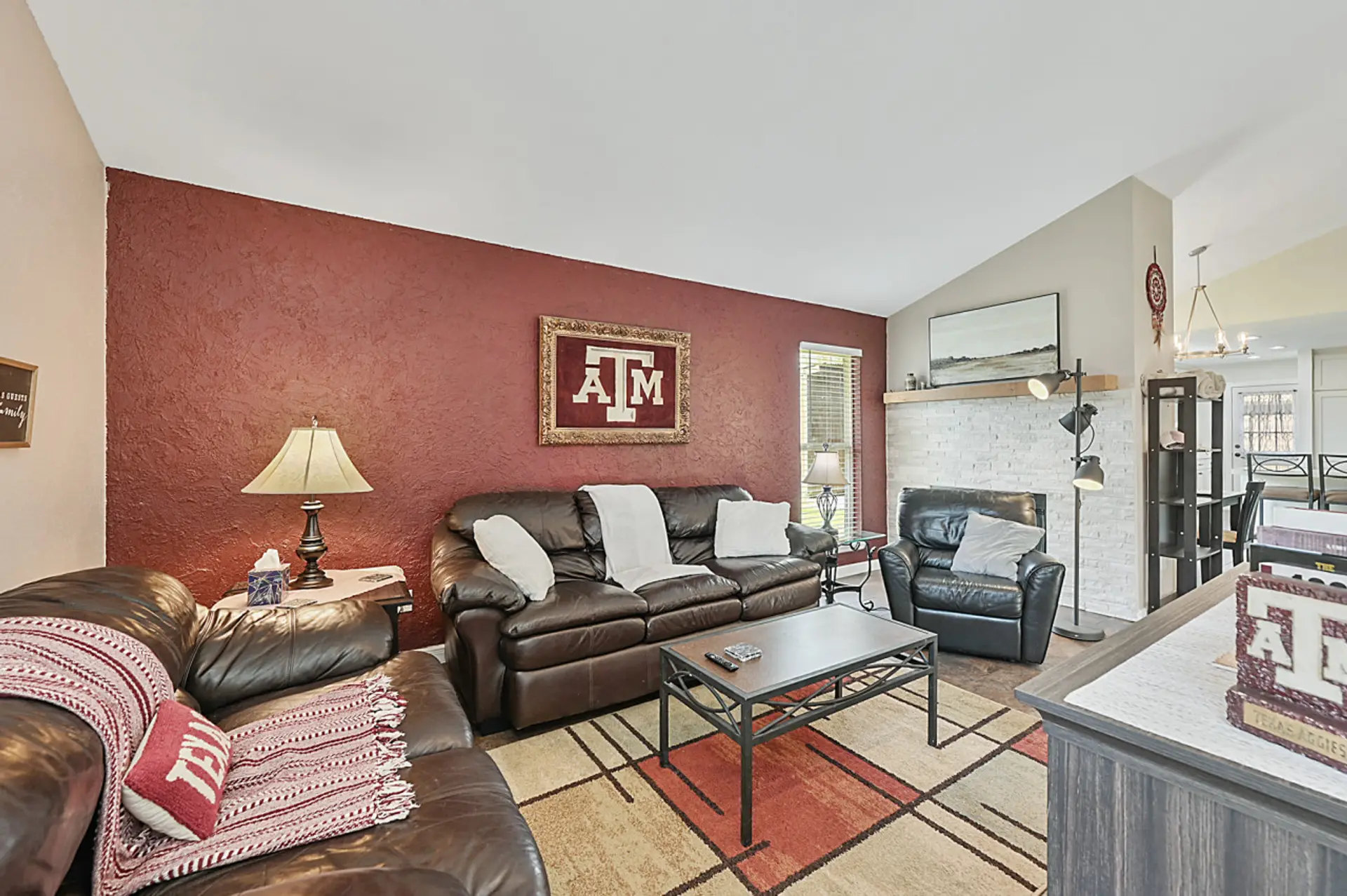 Living room exudes comfort, a cozy retreat for relaxation and gathering.