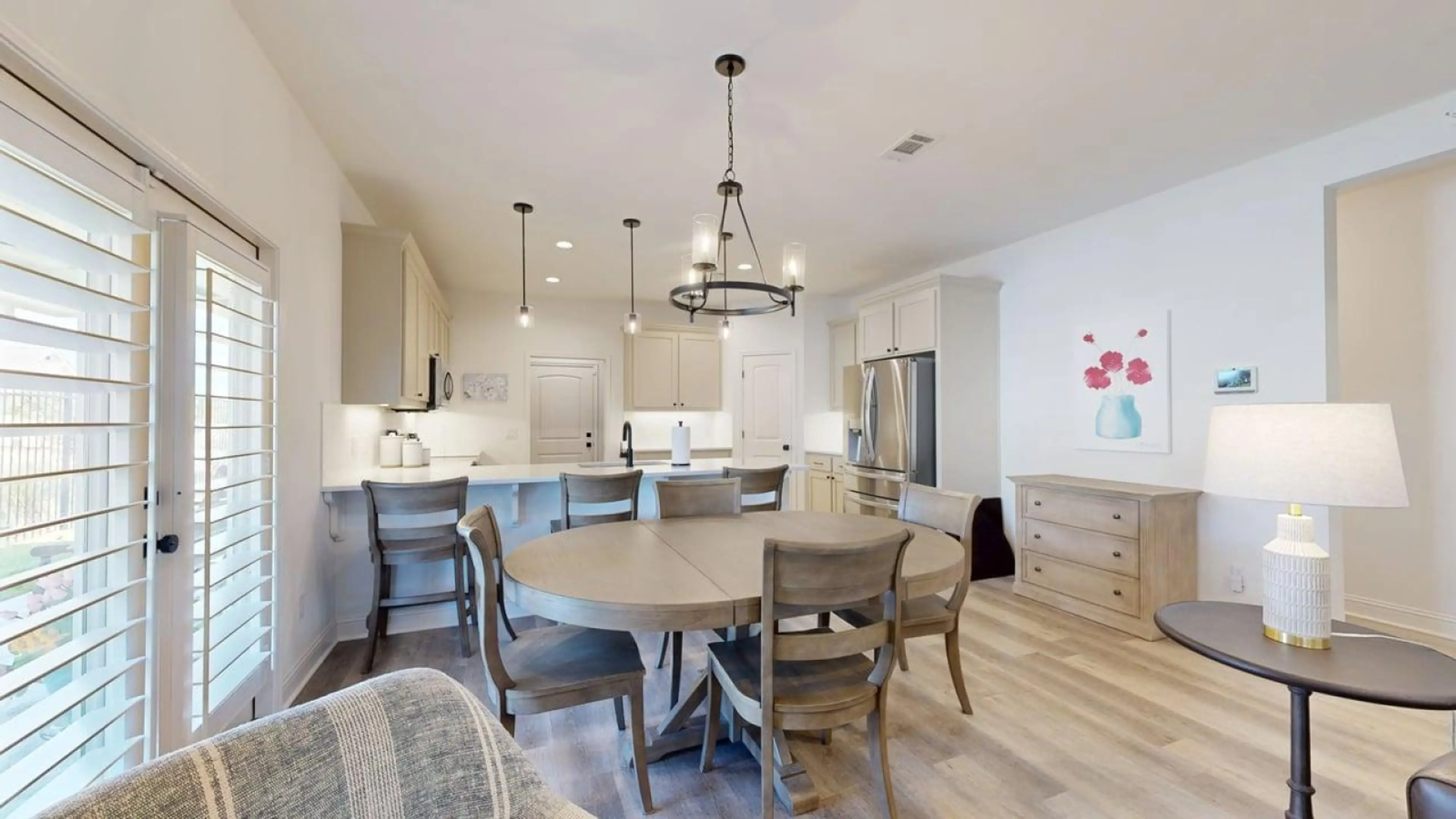 Dining area with seating for four.