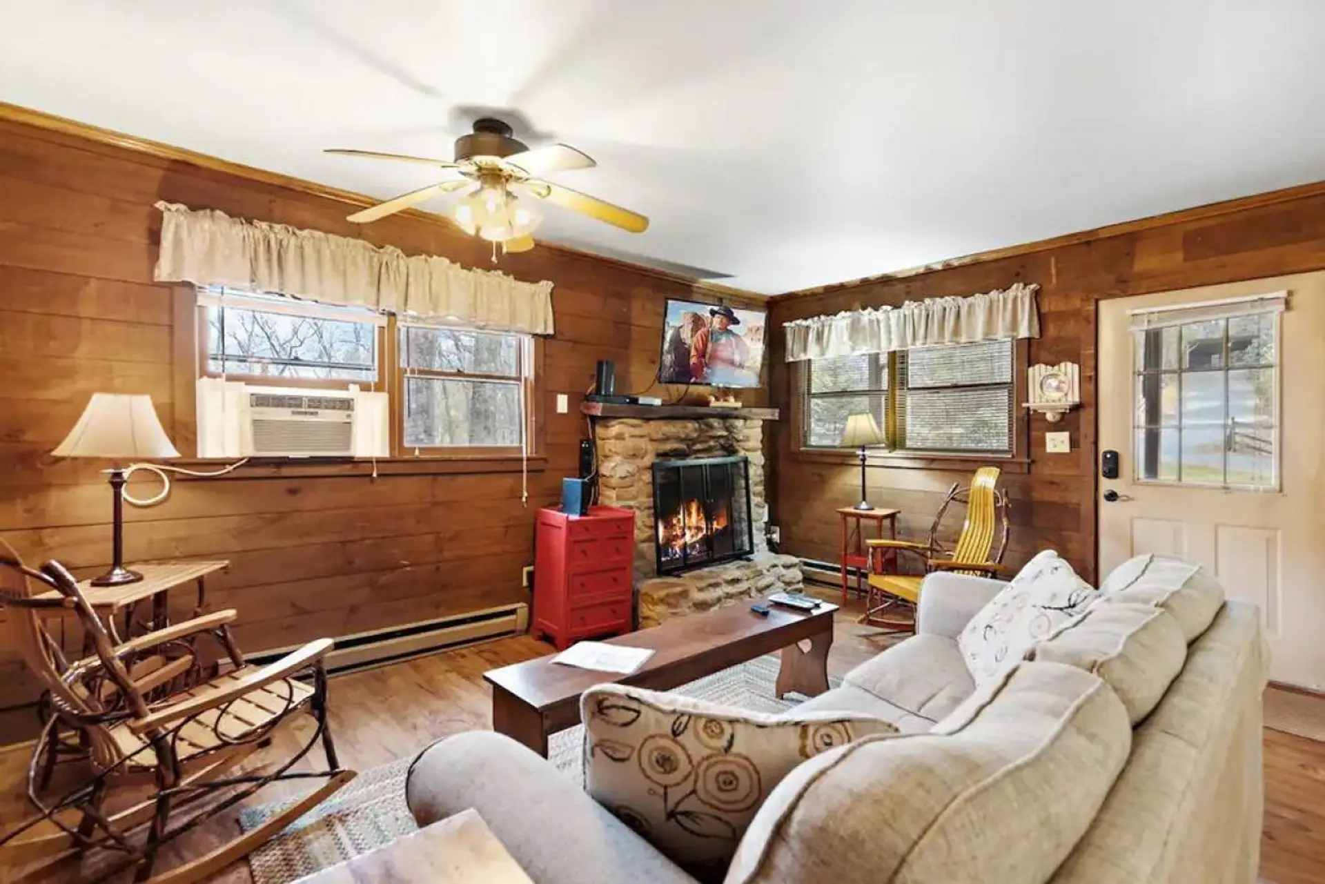 Living Room with cozy fireplace