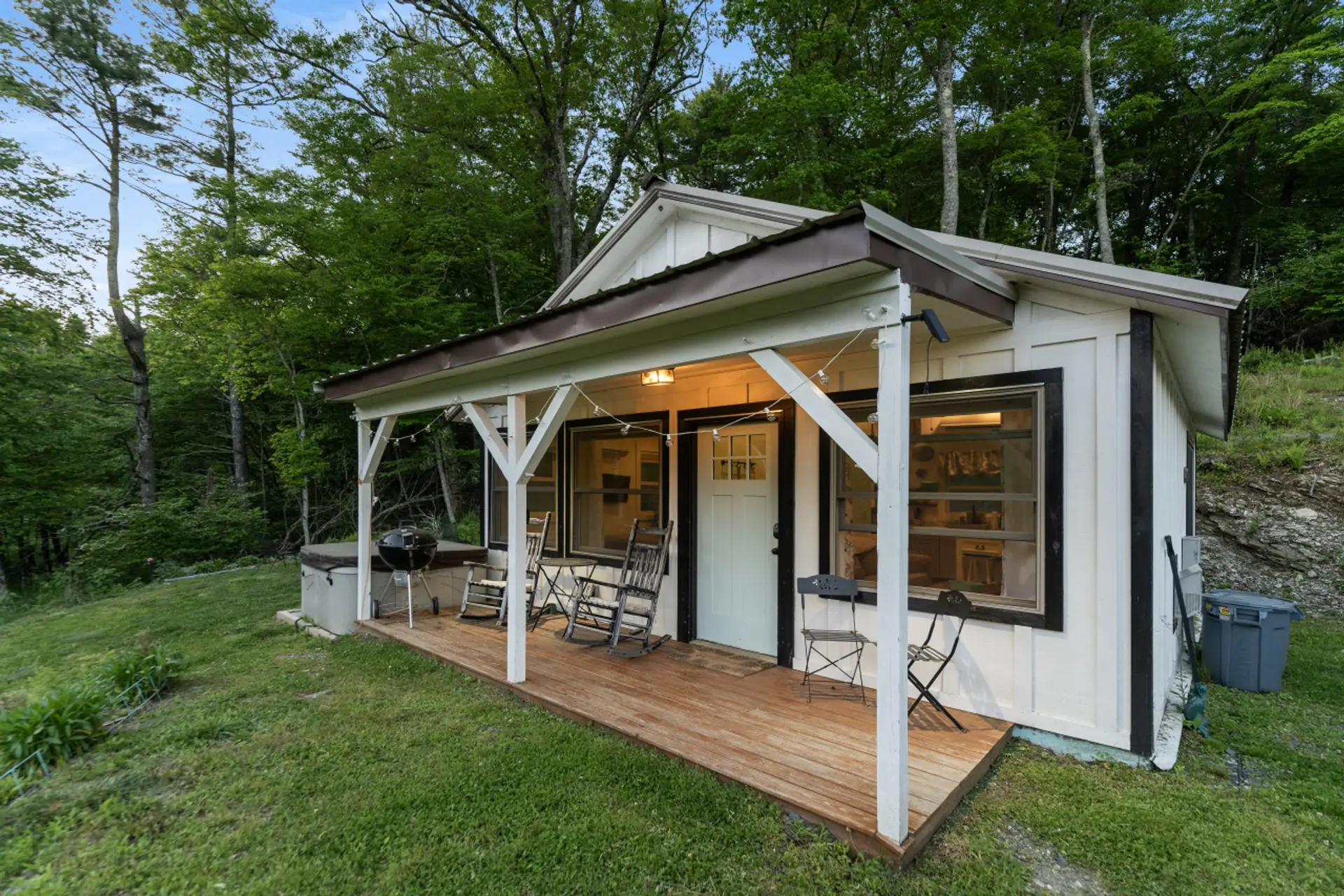 Large Front Deck with Rocking Chairs
