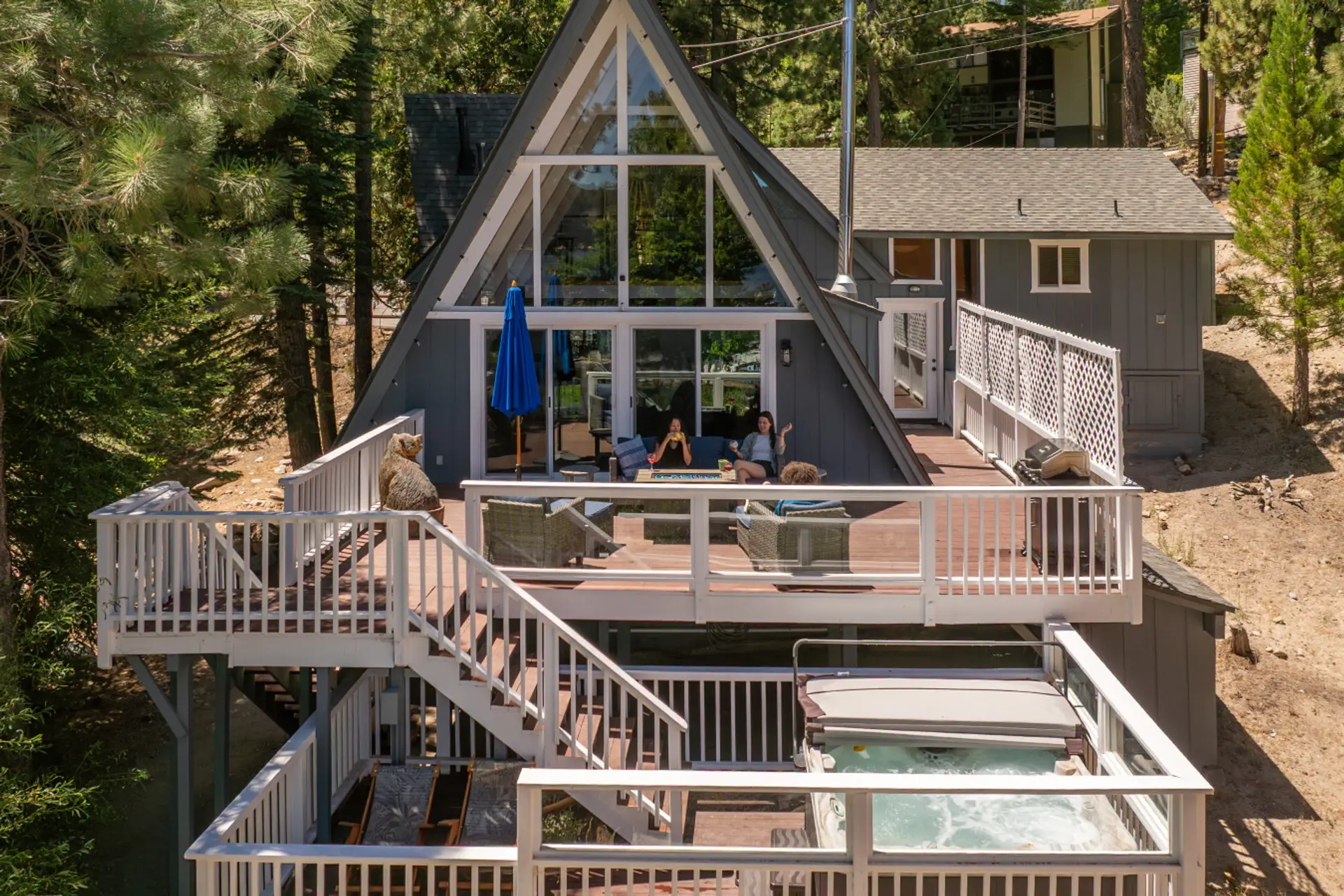 Welcome to your double decker A frame lake retreat!