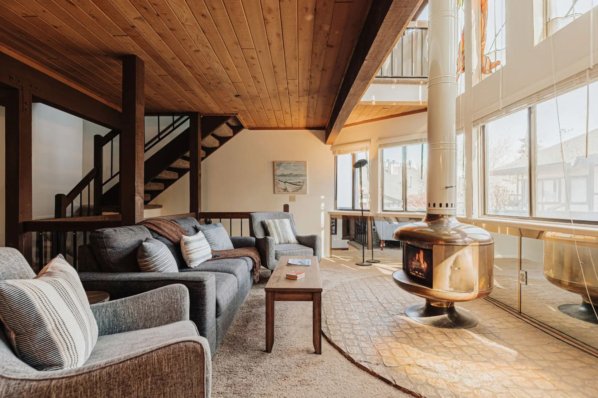 This unique and beautiful cabin invites you to relax and take it all in