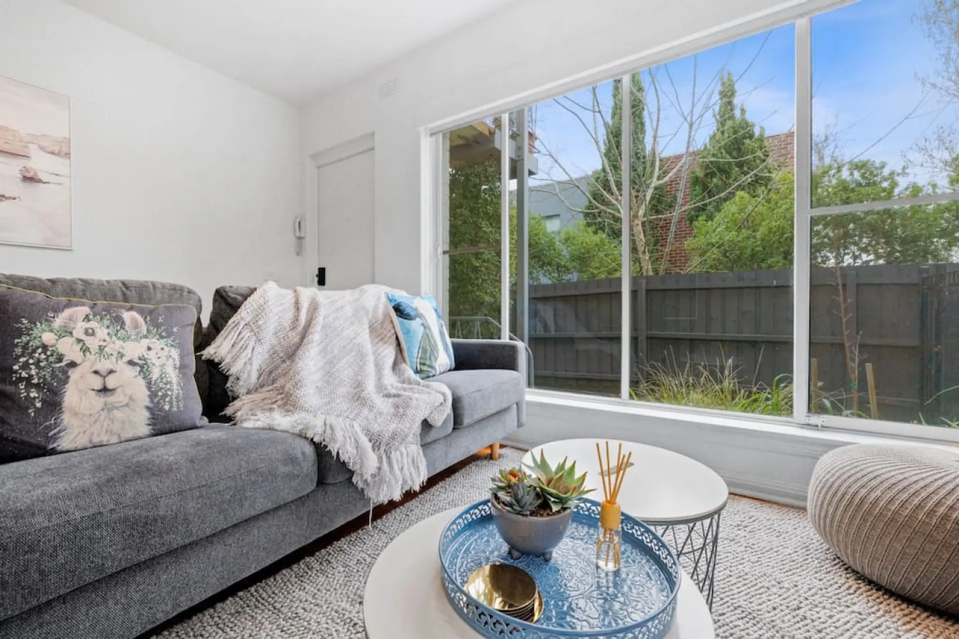 Living area which is bathed in natural light
