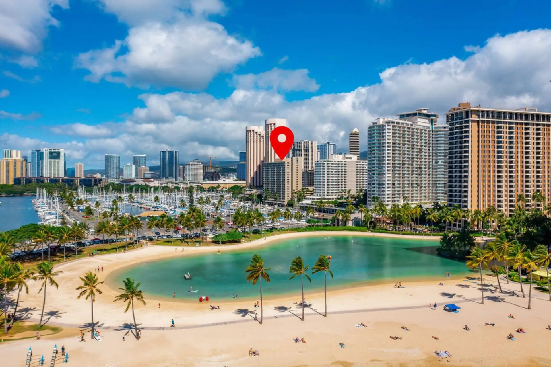 You'll be conveniently located just across the street from Waikiki beach and lagoon when you stay with us.