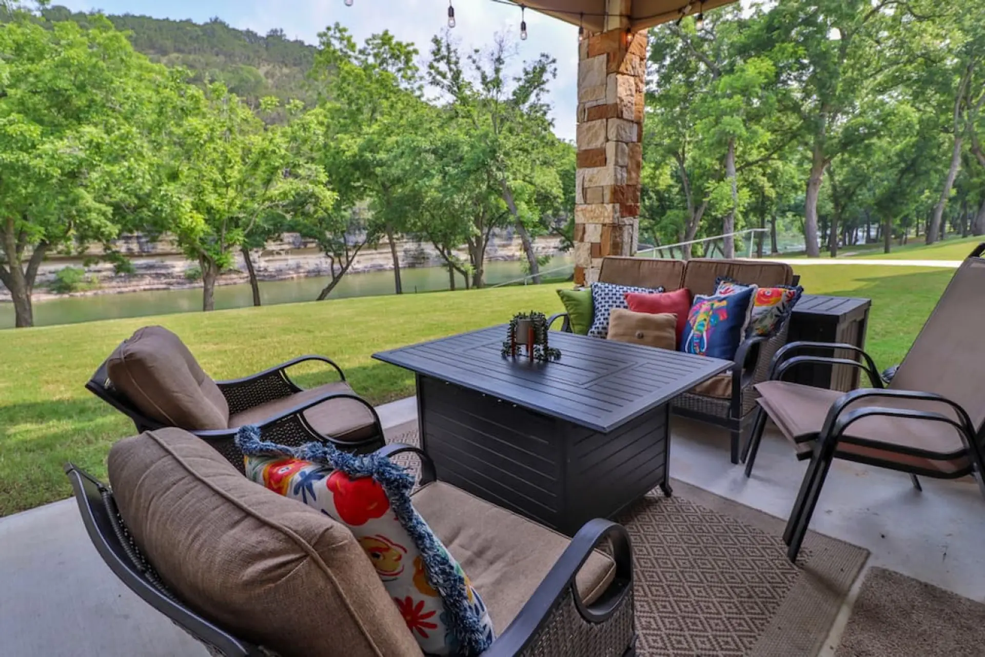 Spacious Patio at Rio Heaven #107 with wonderful river views