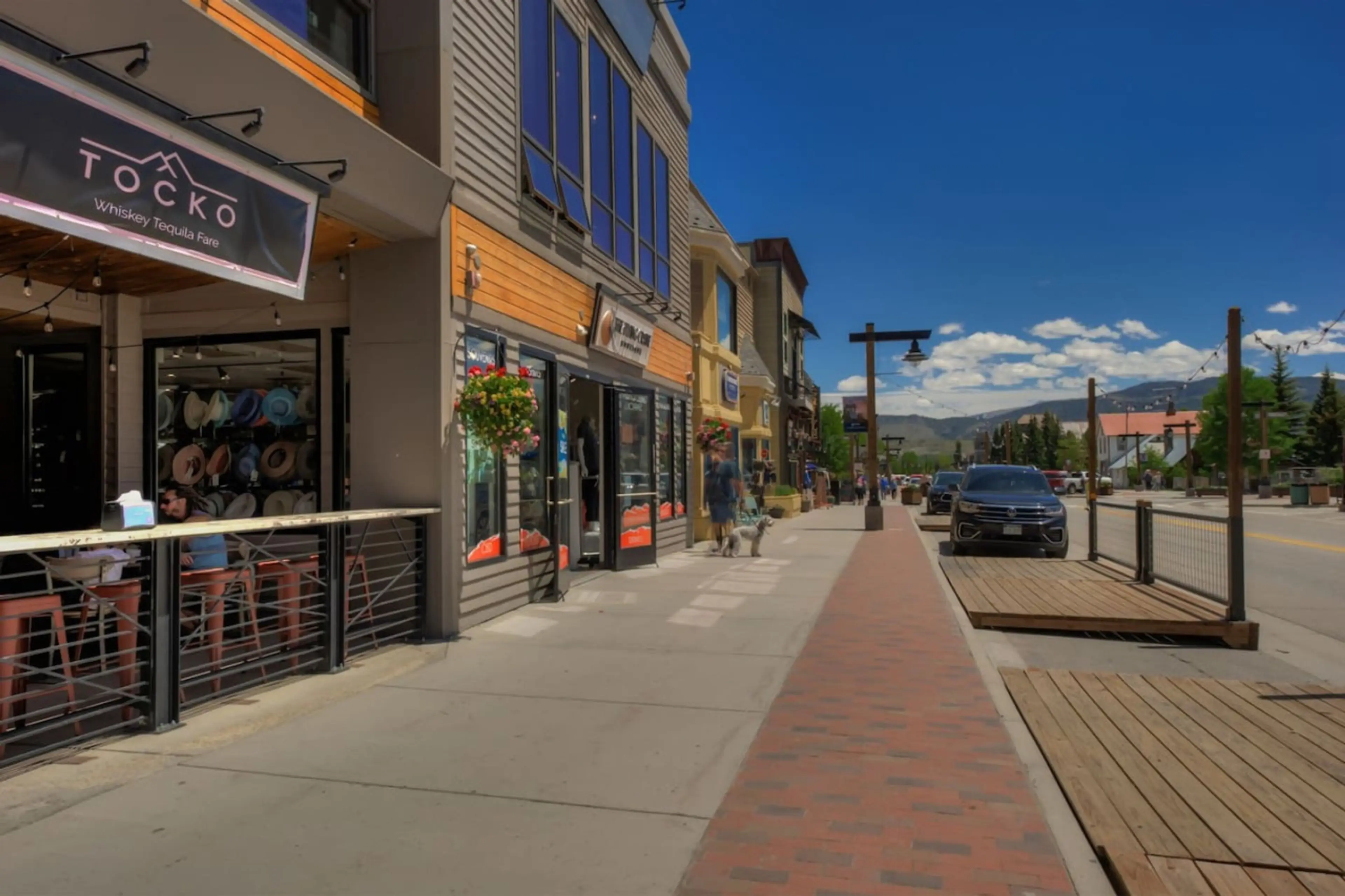 The Wolf Den is step from Frisco Main Street