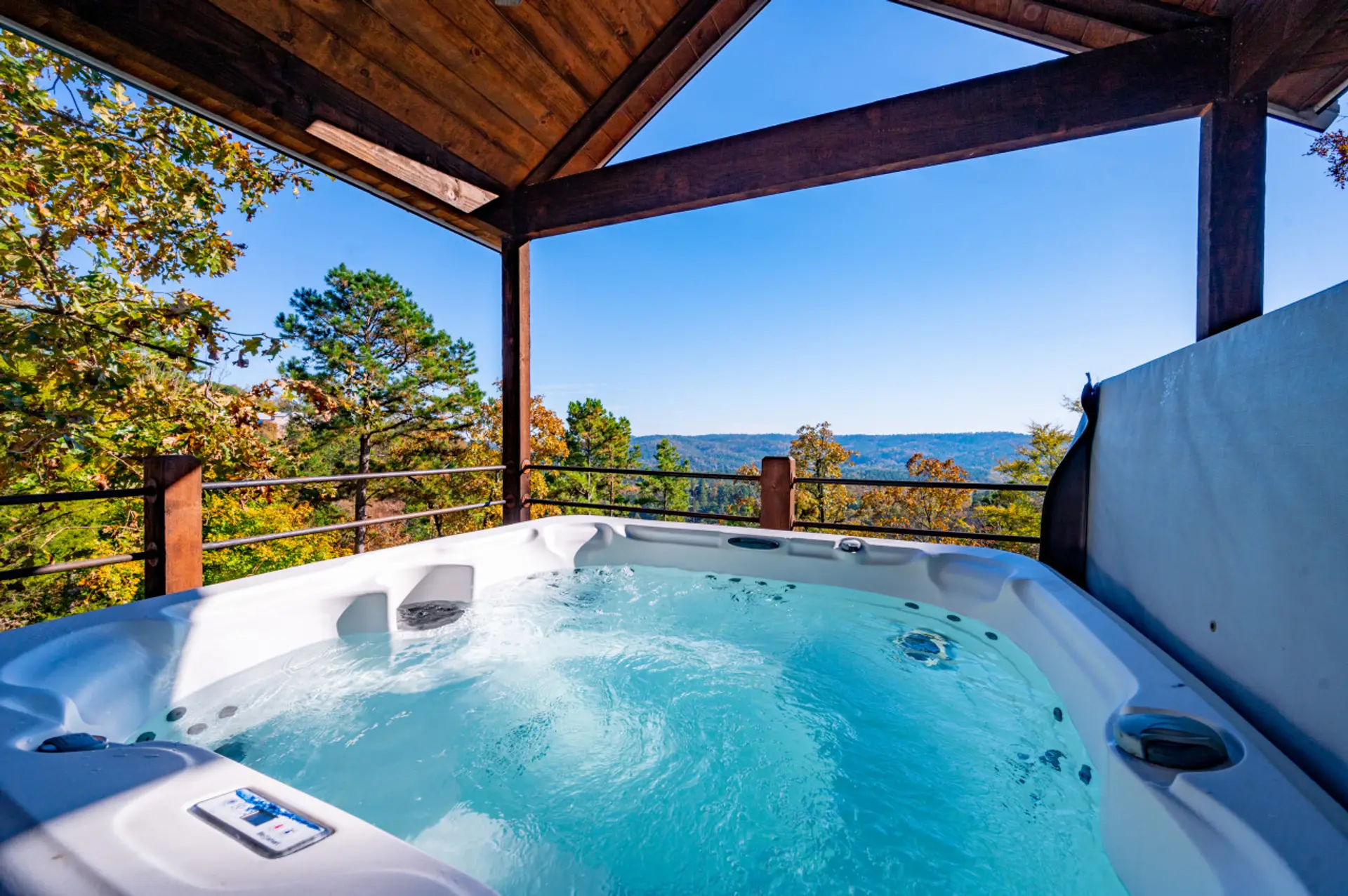 Soothe your senses in the warmth of our inviting hot tub.