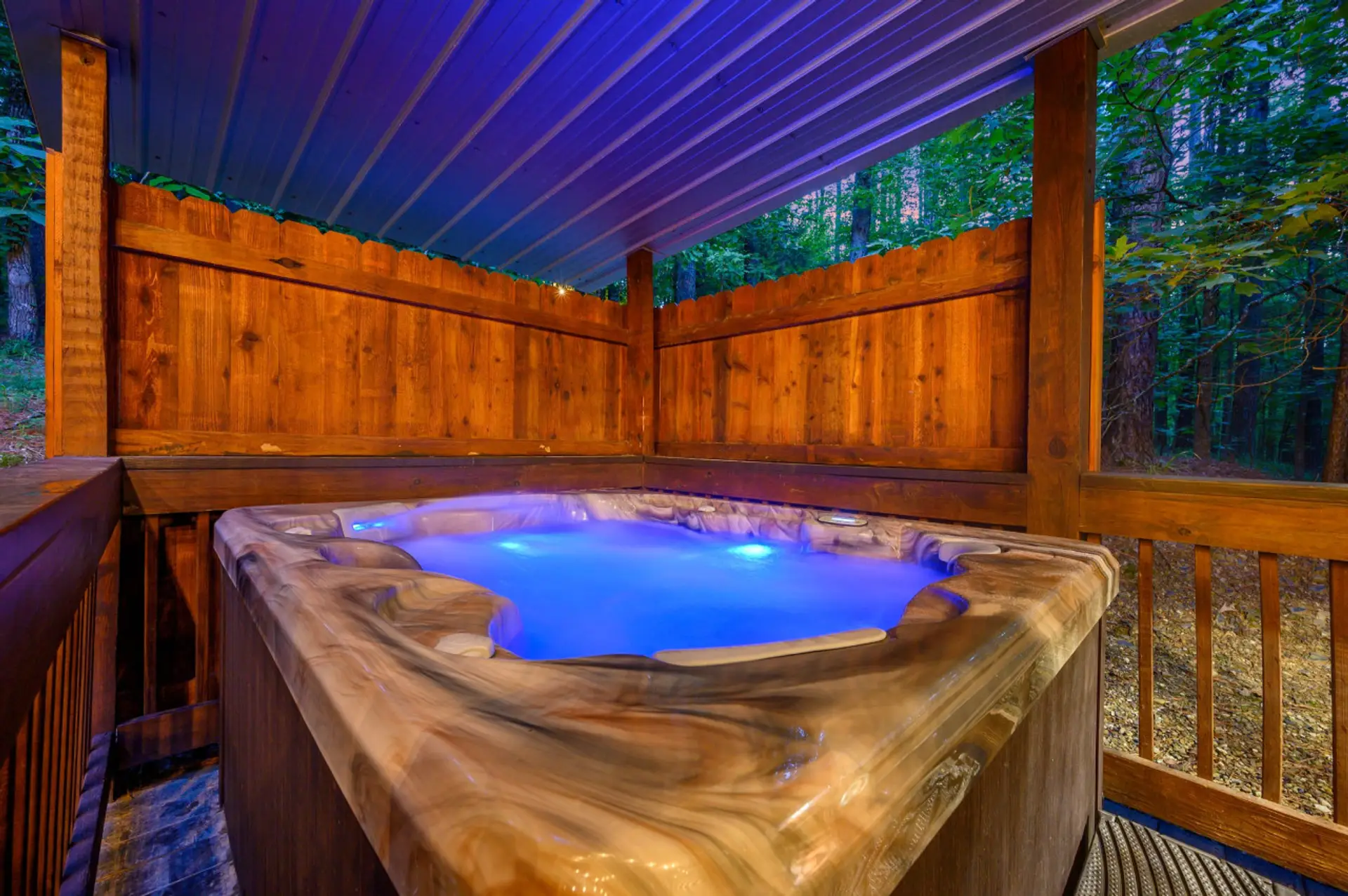 Relax and unwind in our luxurious hot tub—where tranquility meets rejuvenation.