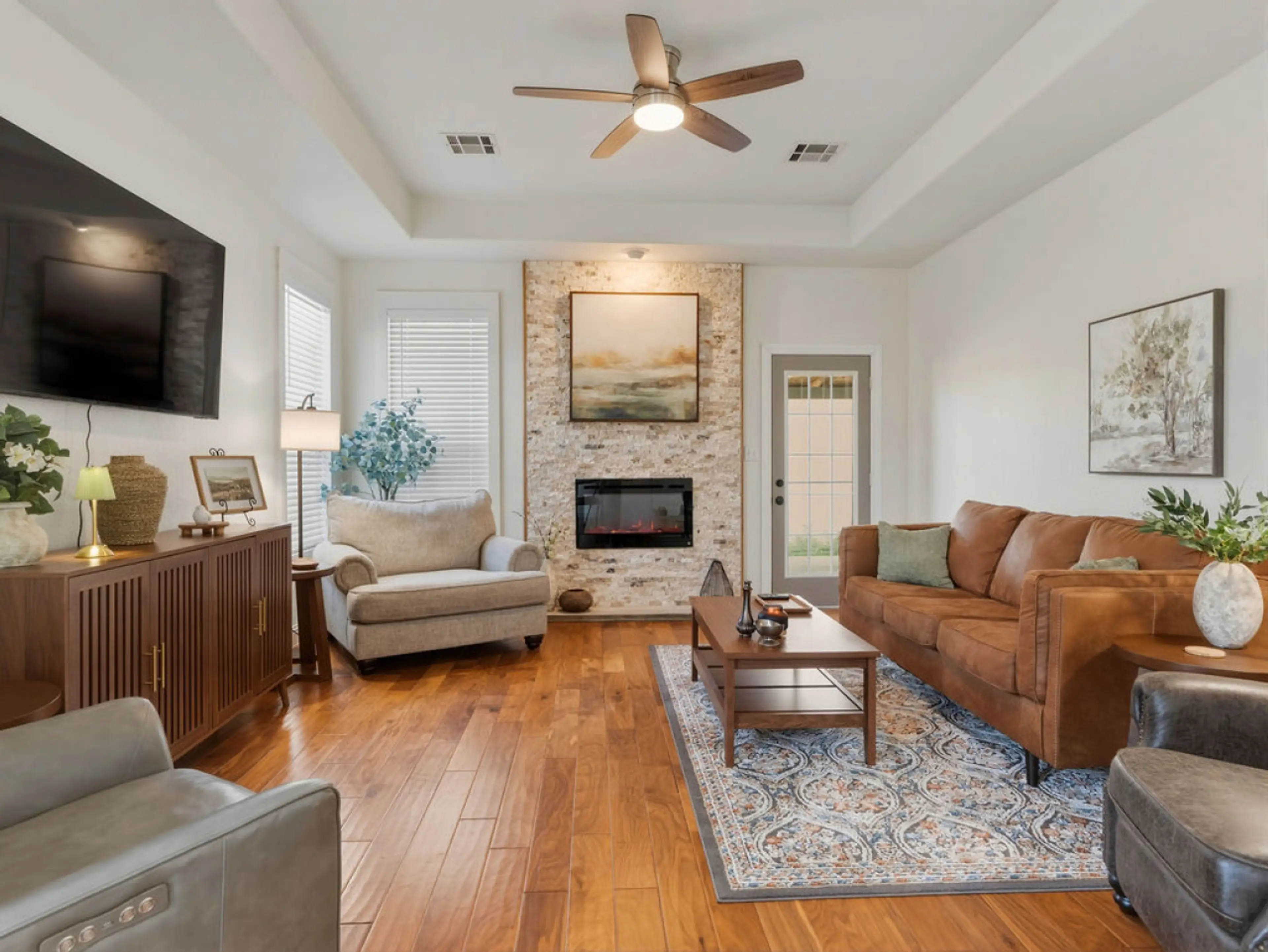 Private king suite with a calm, modern feel