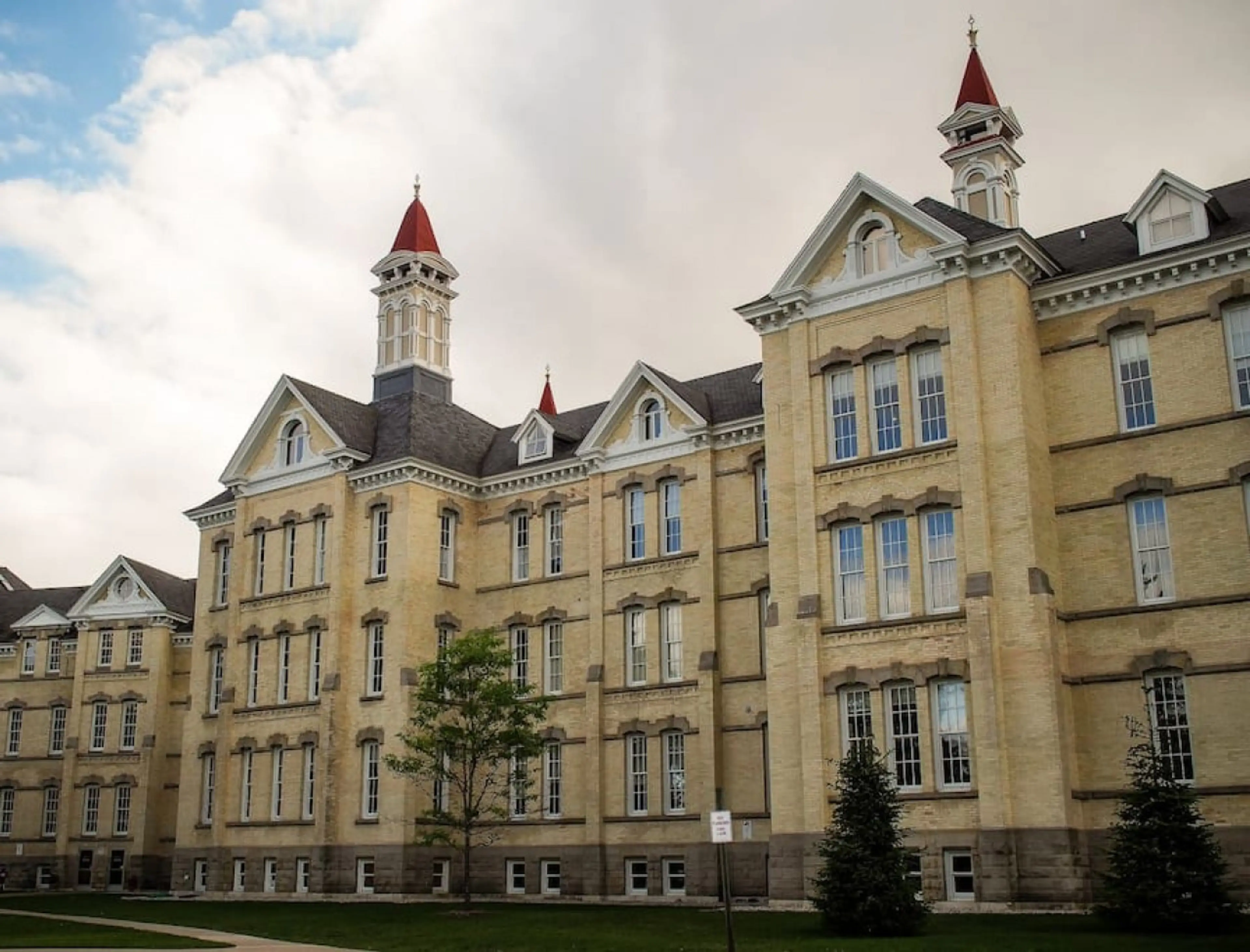 Outside of the building of the Grand Traverse Commons