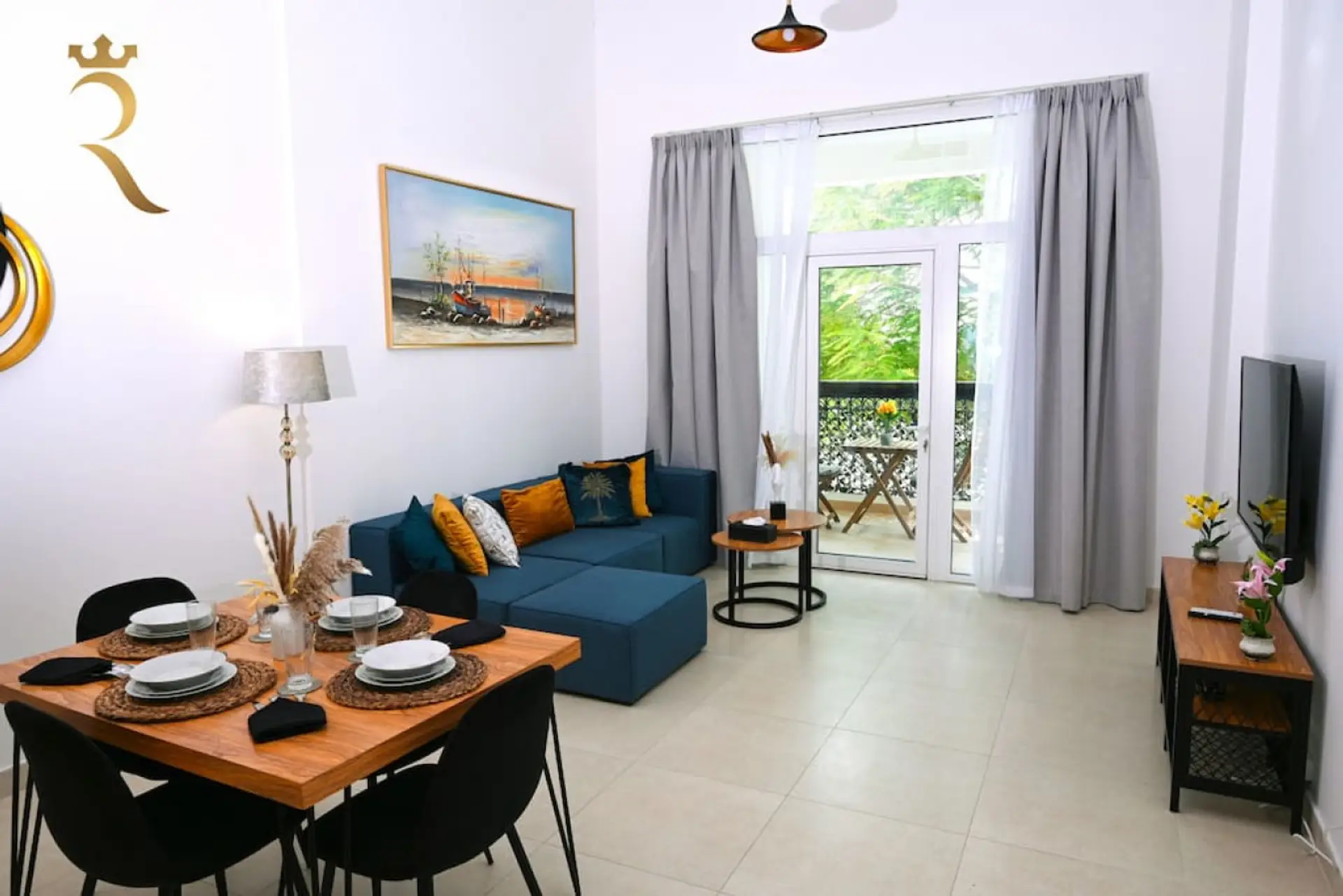 Entertain and dine in style in this open-concept living space.