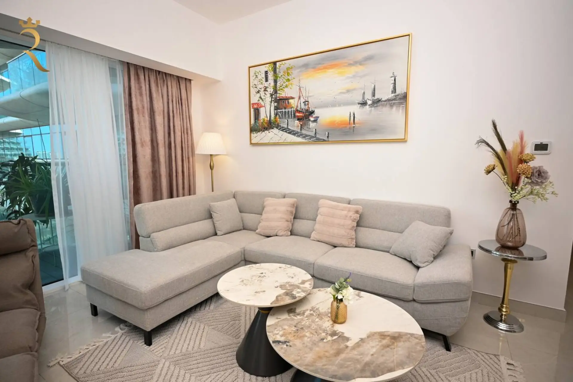 Sink into comfort on our plush sofa in the living room