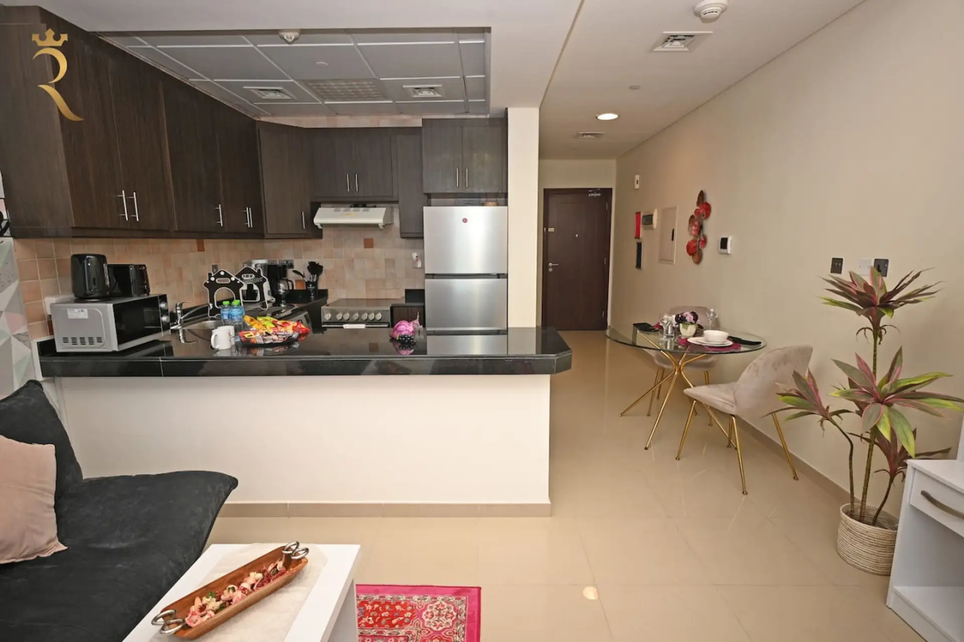 Step into our inviting indoor sanctuary, where comfort and style meet in perfect harmony. Our cozy lounge and open kitchen create an ideal space for gathering and entertaining