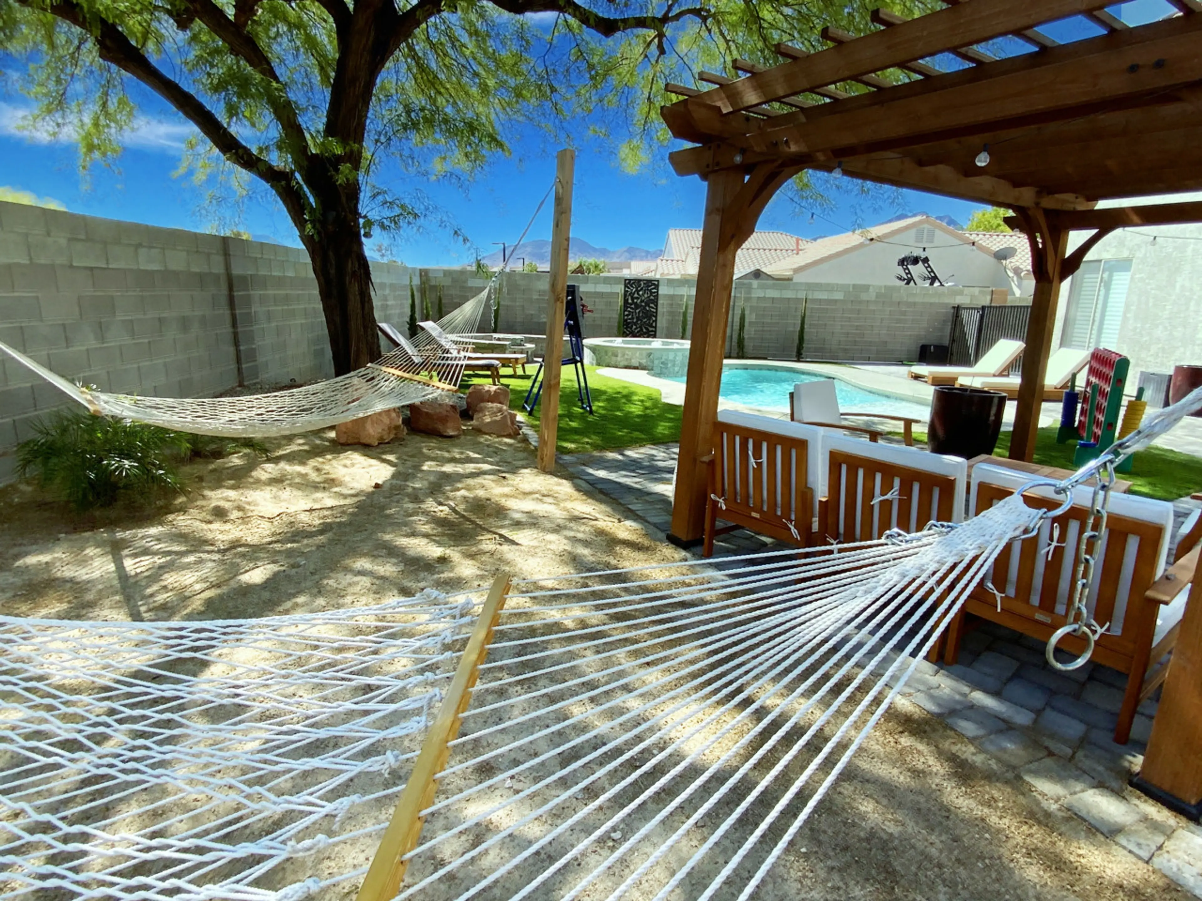 Hammock Area with Beach sand atmosphere