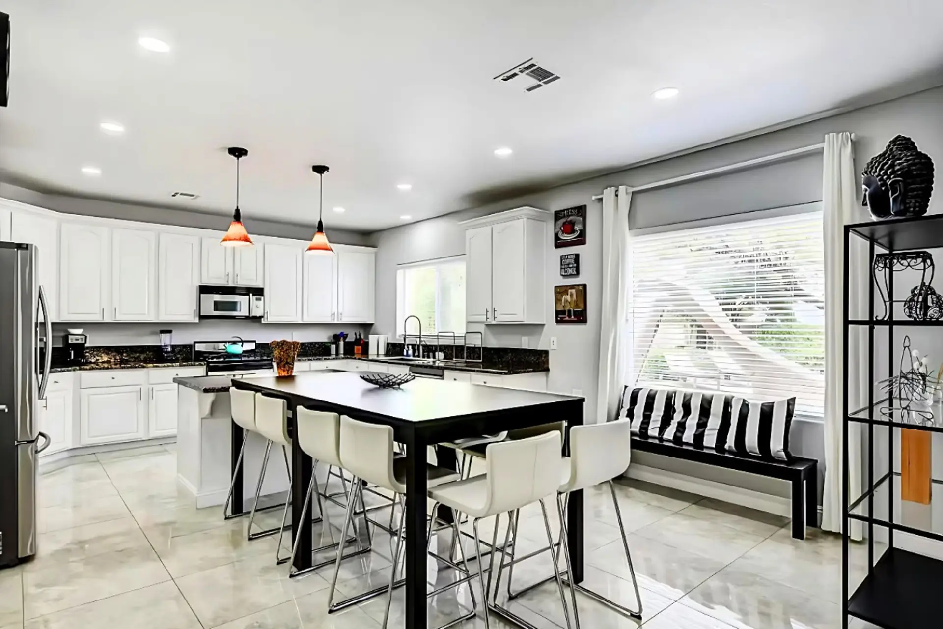 A chef’s dream kitchen, fully equipped with ample space to cook, prep, and gather. Perfect for creating delicious meals and lasting memories together.