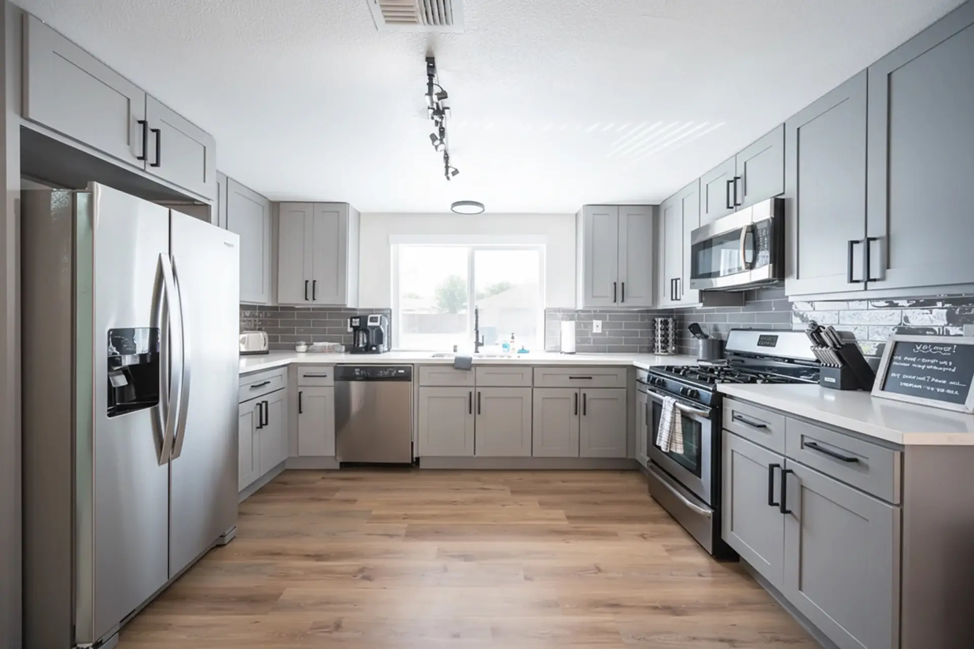 The full kitchen includes everything you need to cook meals yourself (if you choose) or to store leftovers from the many delicious restaurants nearby "