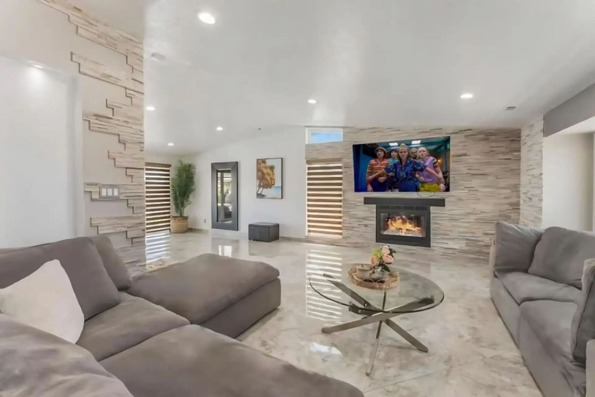 Watch a movie or relax with family or friends