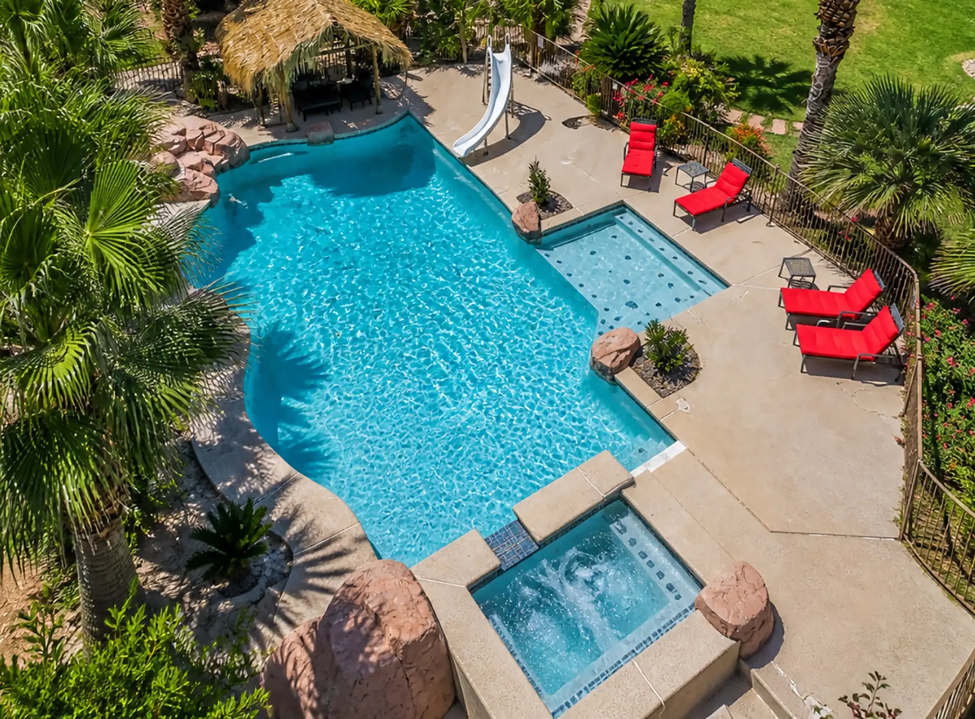 Birdseye of this amazing backyard