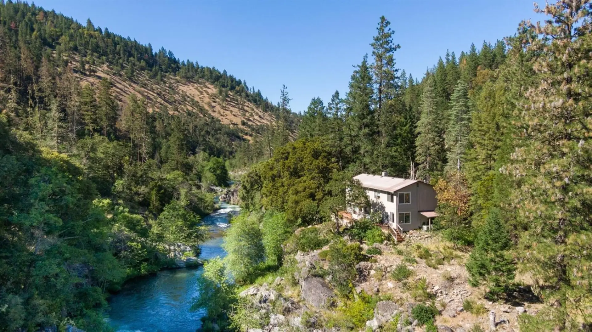 Exterior Back Yard, Deck Views & River Access