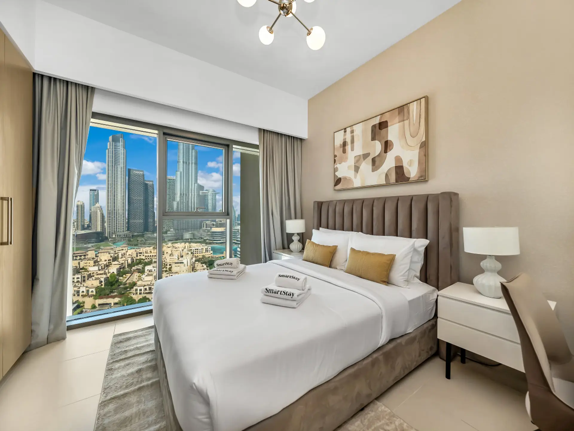 Guest Bedroom with Burj Khalifa View