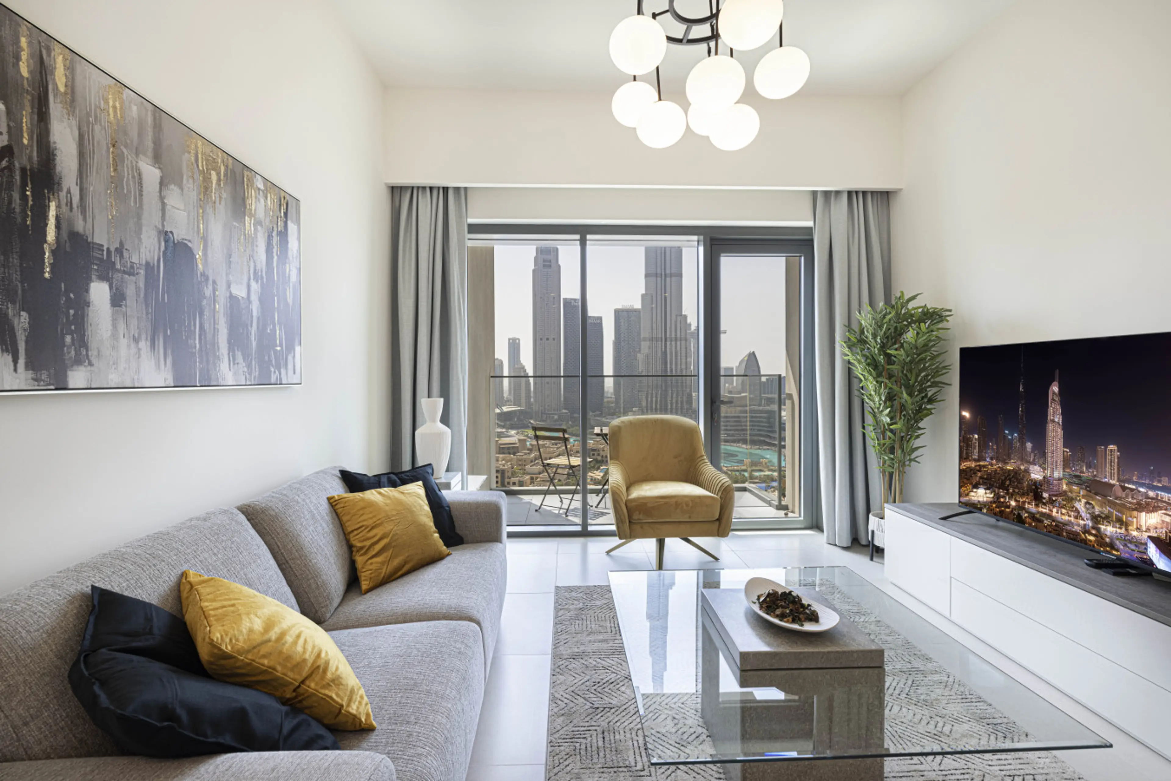 Modern Entertainment Amenities in the Living Area